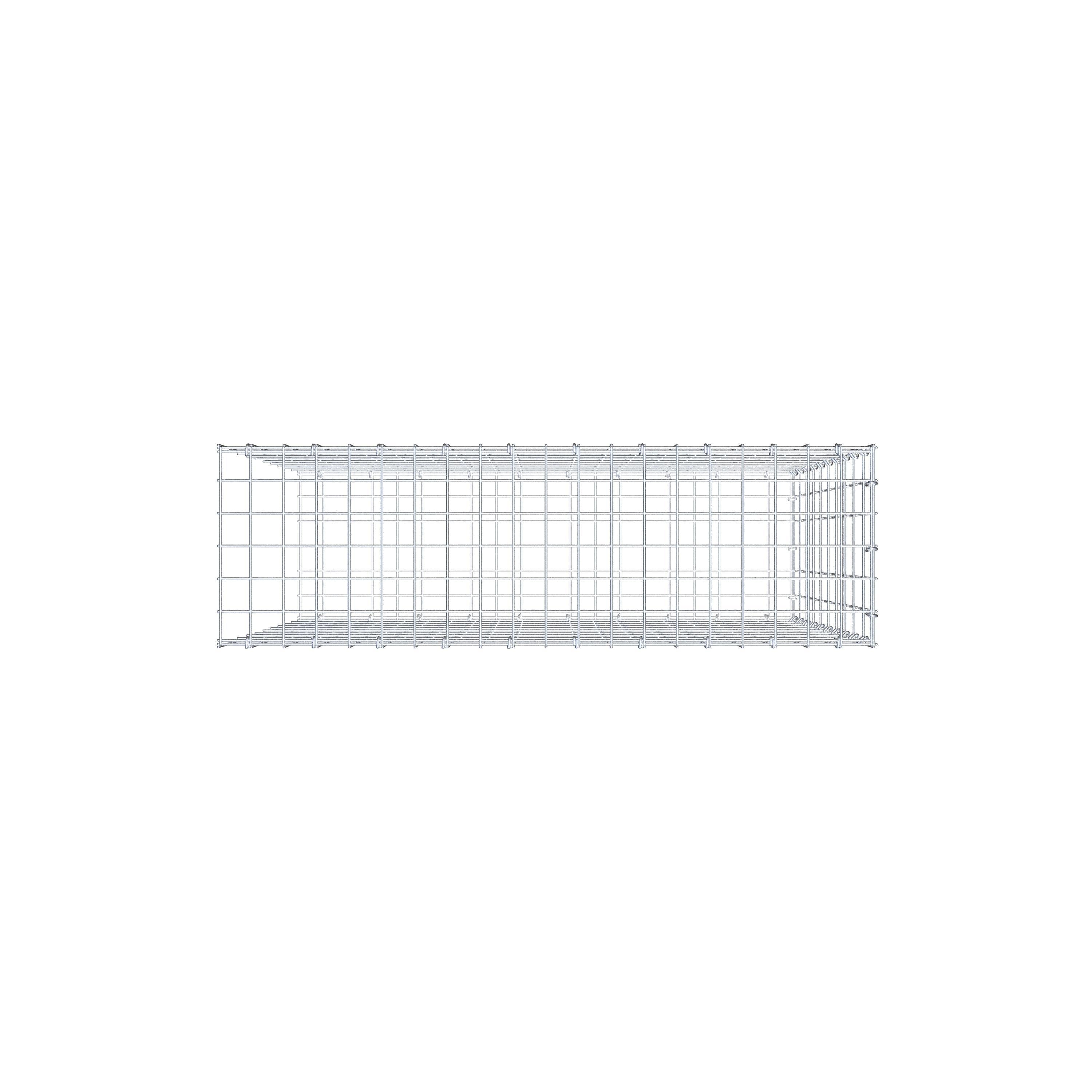 Anbaugabione Typ 2 100 cm x 100 cm x 30 cm, Maschenweite 5 cm x 10 cm, C-Ring