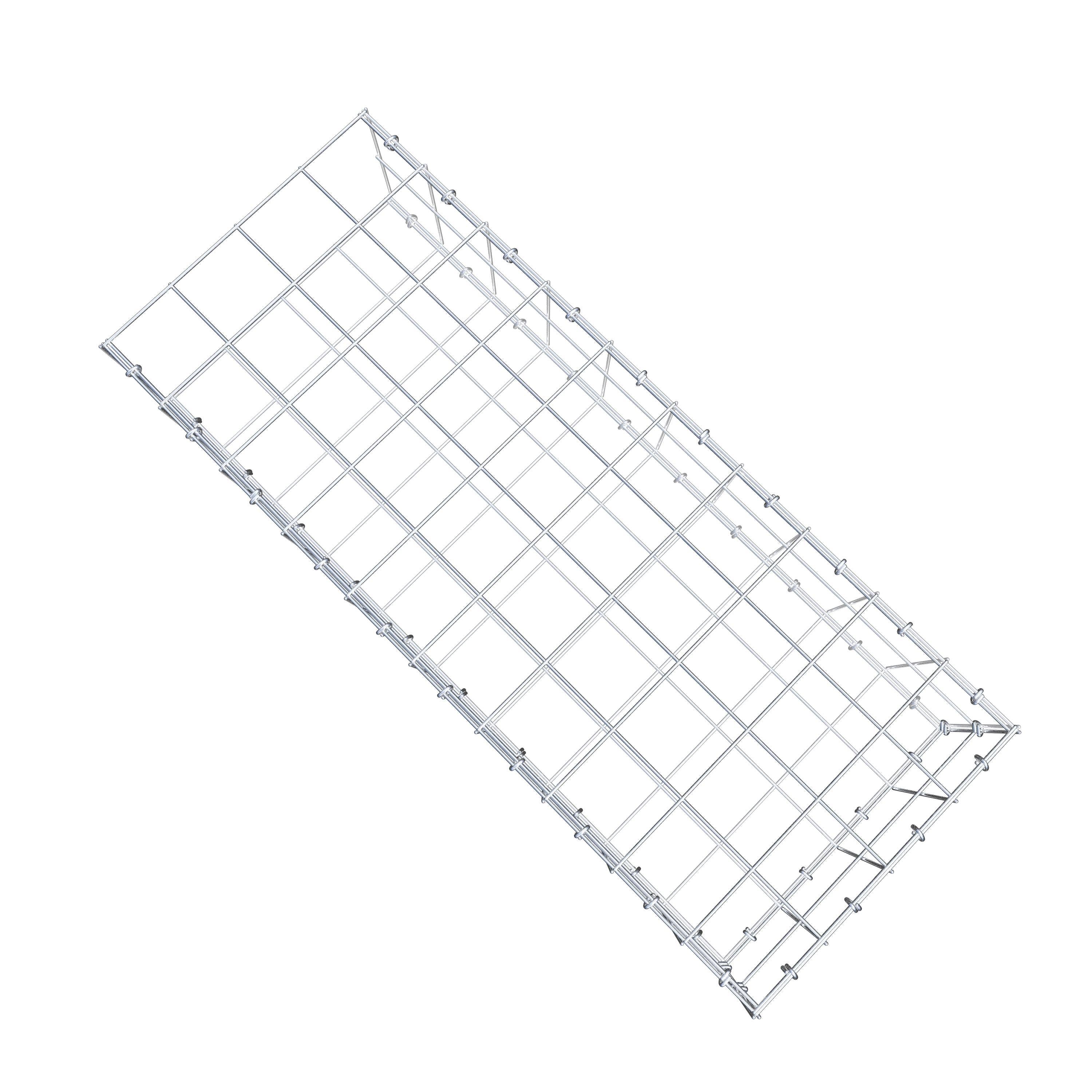 Mounted gabion type 2 100 cm x 20 cm x 40 cm (L x H x D), mesh size 10 cm x 10 cm, C-ring