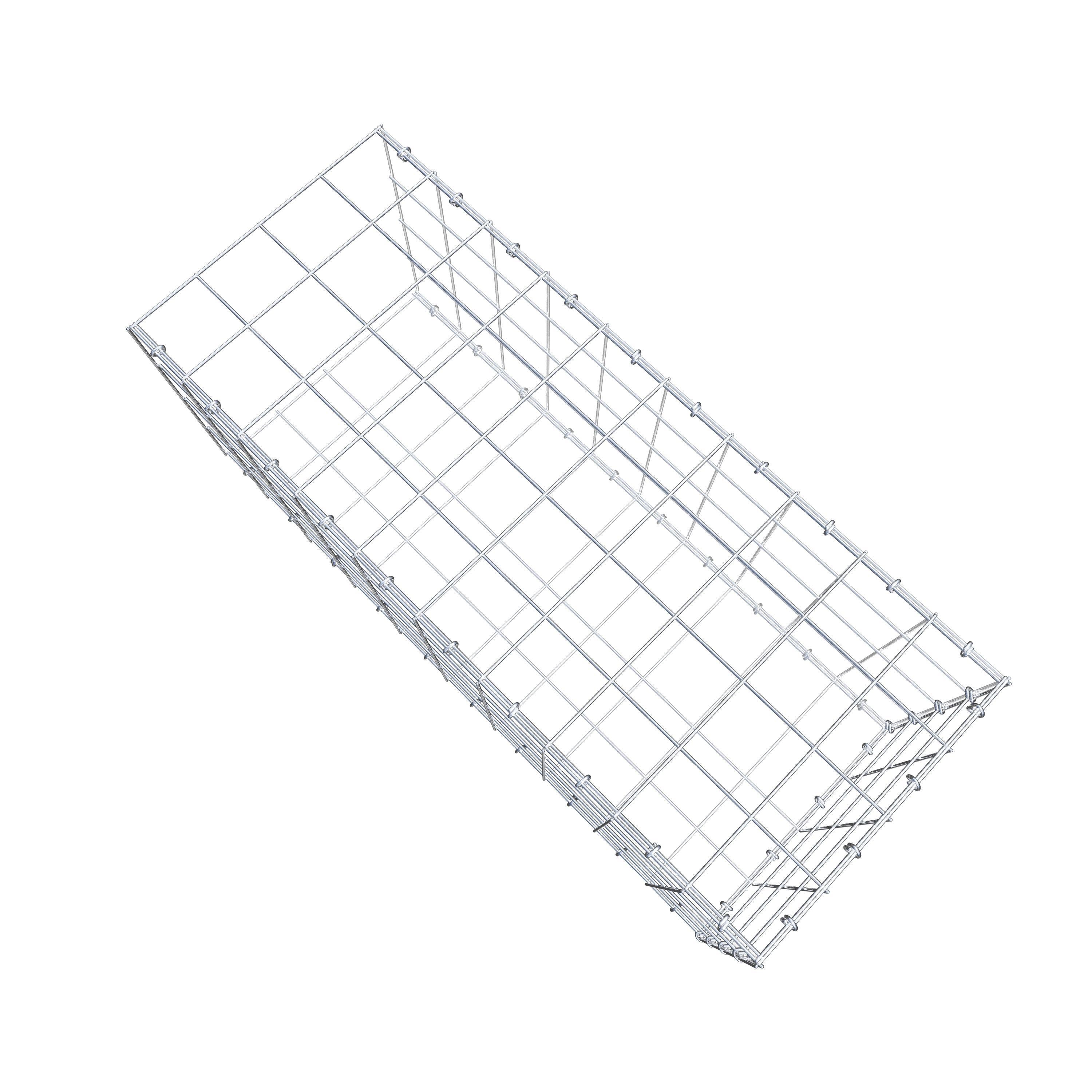 Monteret gabion type 2 100 cm x 40 cm x 40 cm (L x H x D), maskestørrelse 10 cm x 10 cm, C-ring