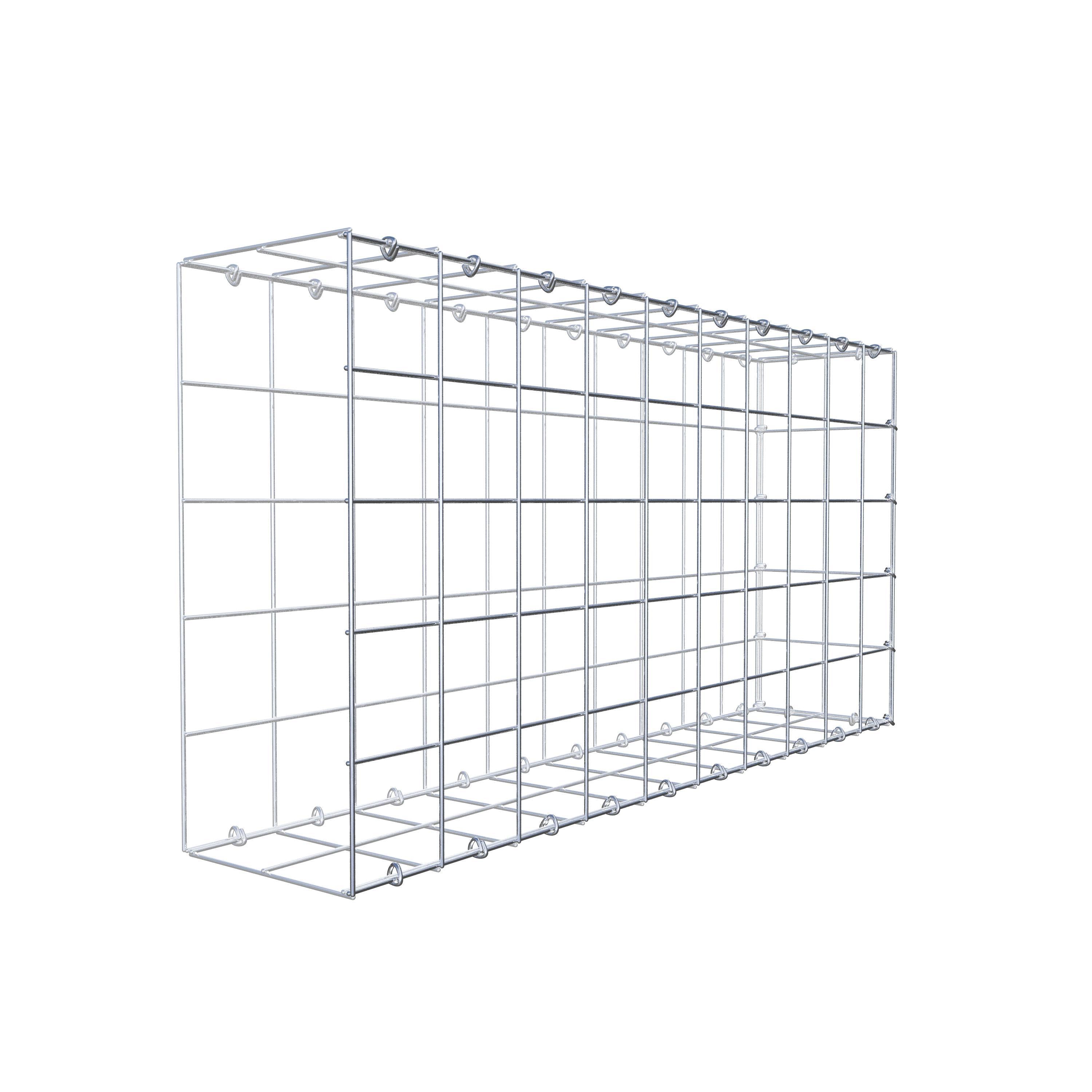 Mounted gabion type 2 100 cm x 50 cm x 20 cm (L x H x D), mesh size 10 cm x 10 cm, C-ring