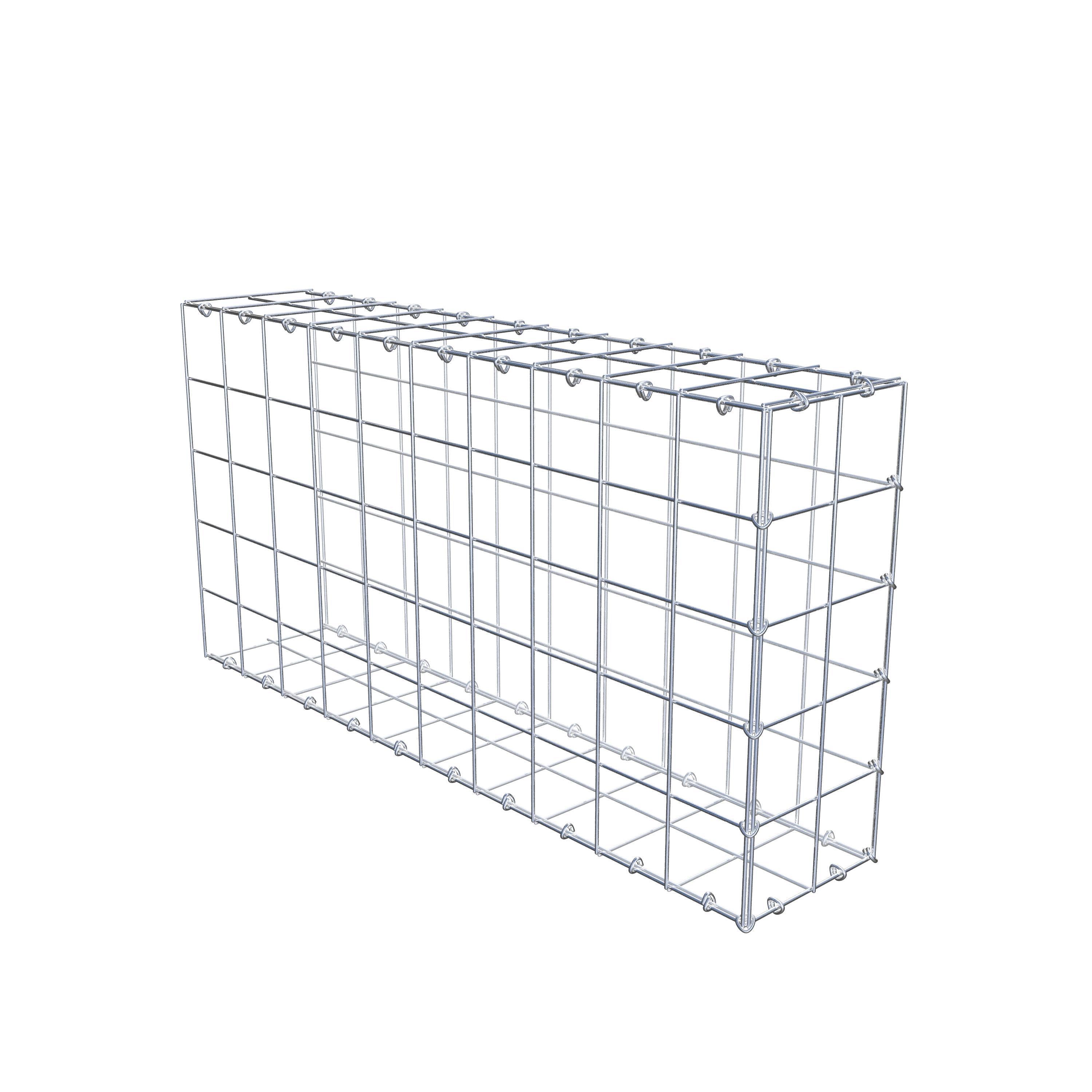 Monteret gabion type 2 100 cm x 50 cm x 20 cm (L x H x D), maskestørrelse 10 cm x 10 cm, C-ring