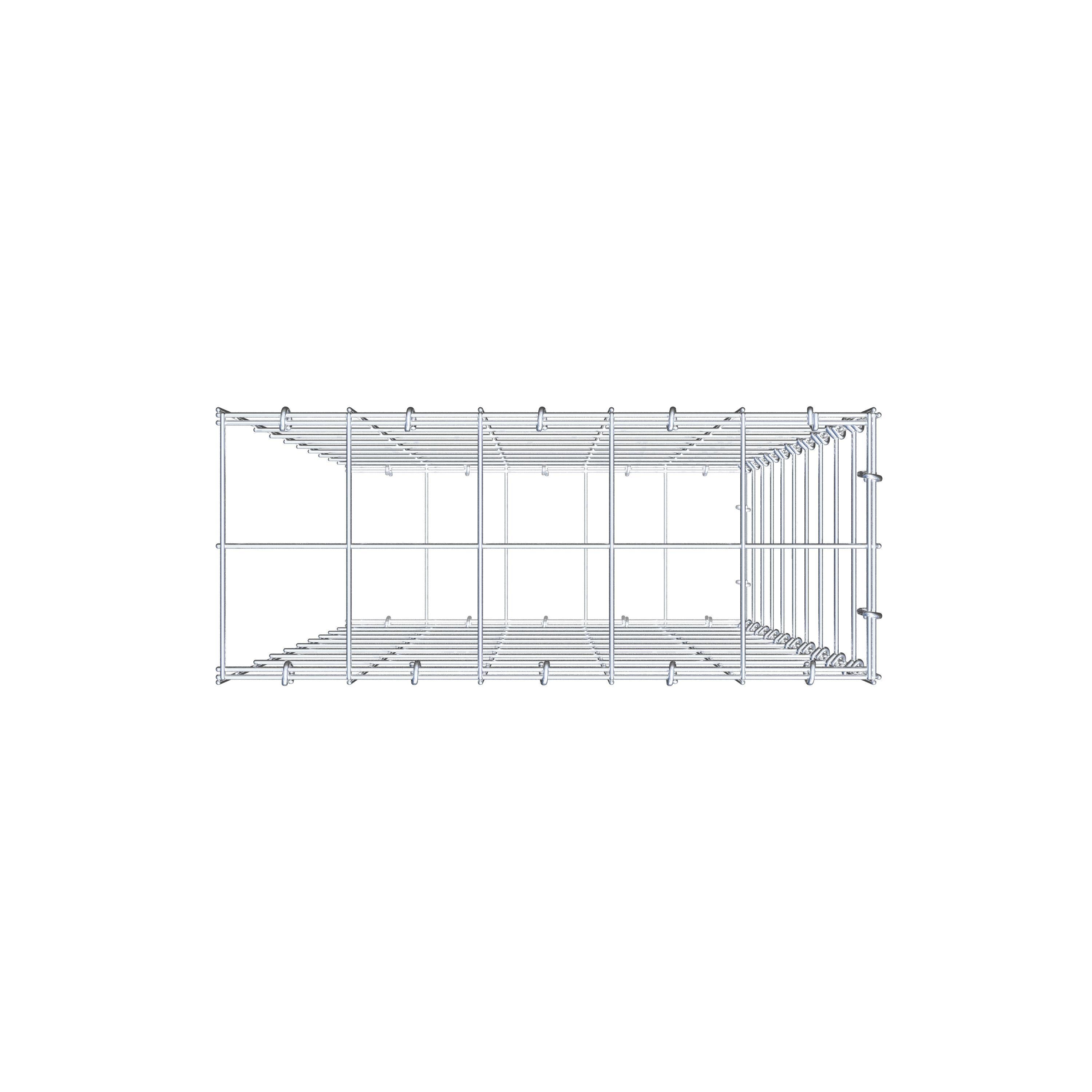 Anbaugabione Typ 2 100 cm x 50 cm x 20 cm (L x H x T), Maschenweite 10 cm x 10 cm, C-Ring