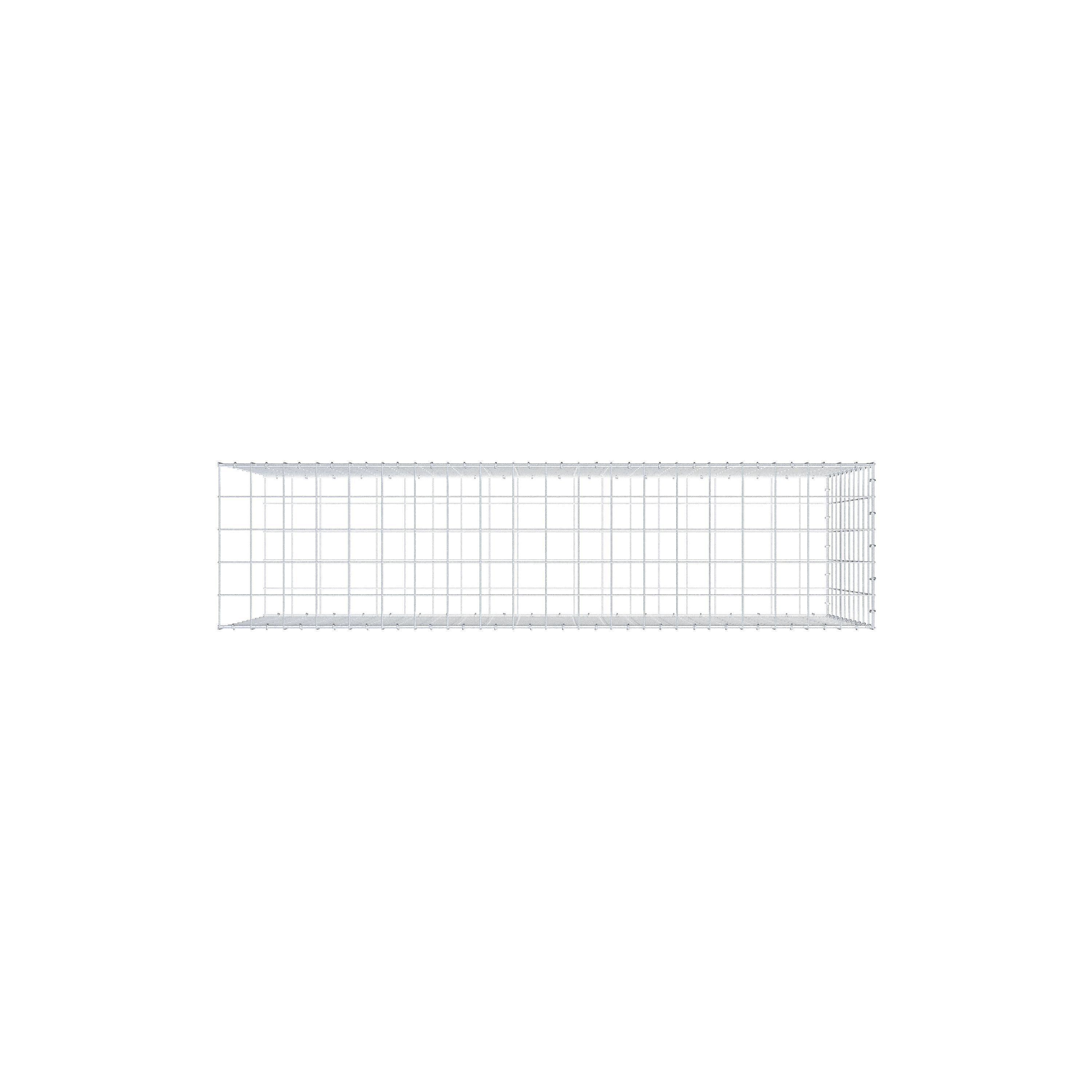 Anbaugabione Typ 2 200 cm x 100 cm x 50 cm (L x H x T), Maschenweite 10 cm x 10 cm, C-Ring