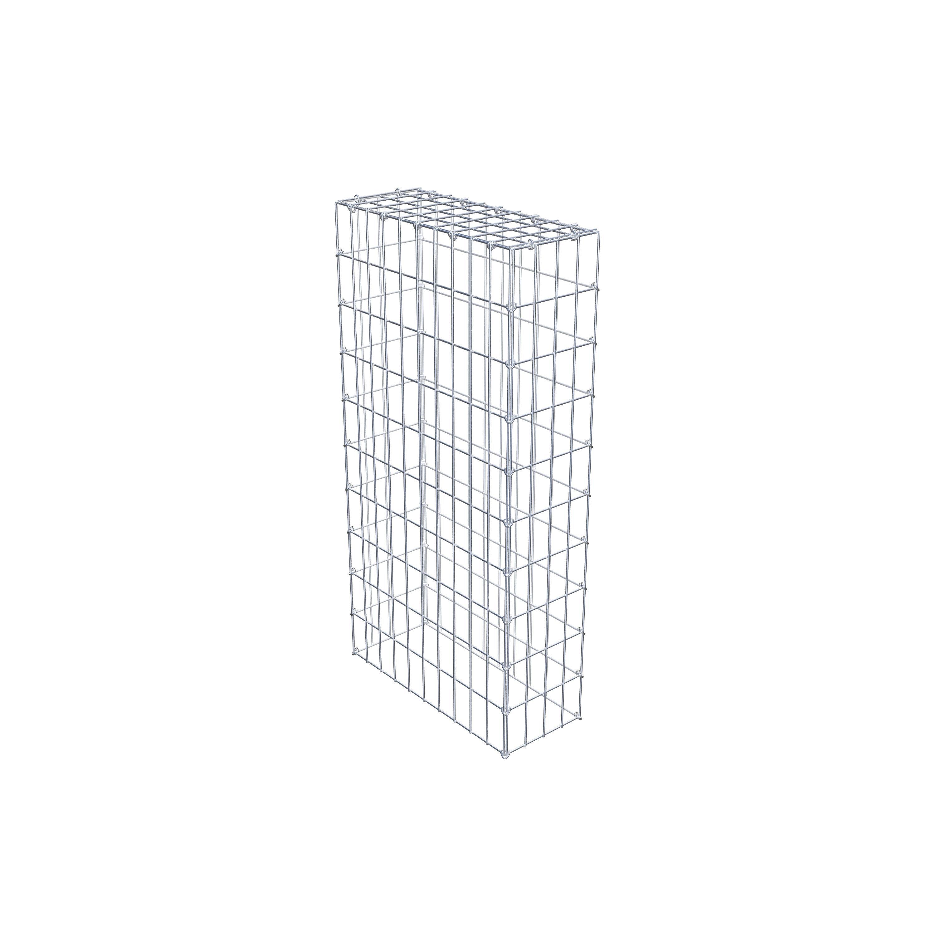 Mounted gabion type 3 100 cm x 50 cm x 20 cm (L x H x D), mesh size 5 cm x 10 cm, C-ring