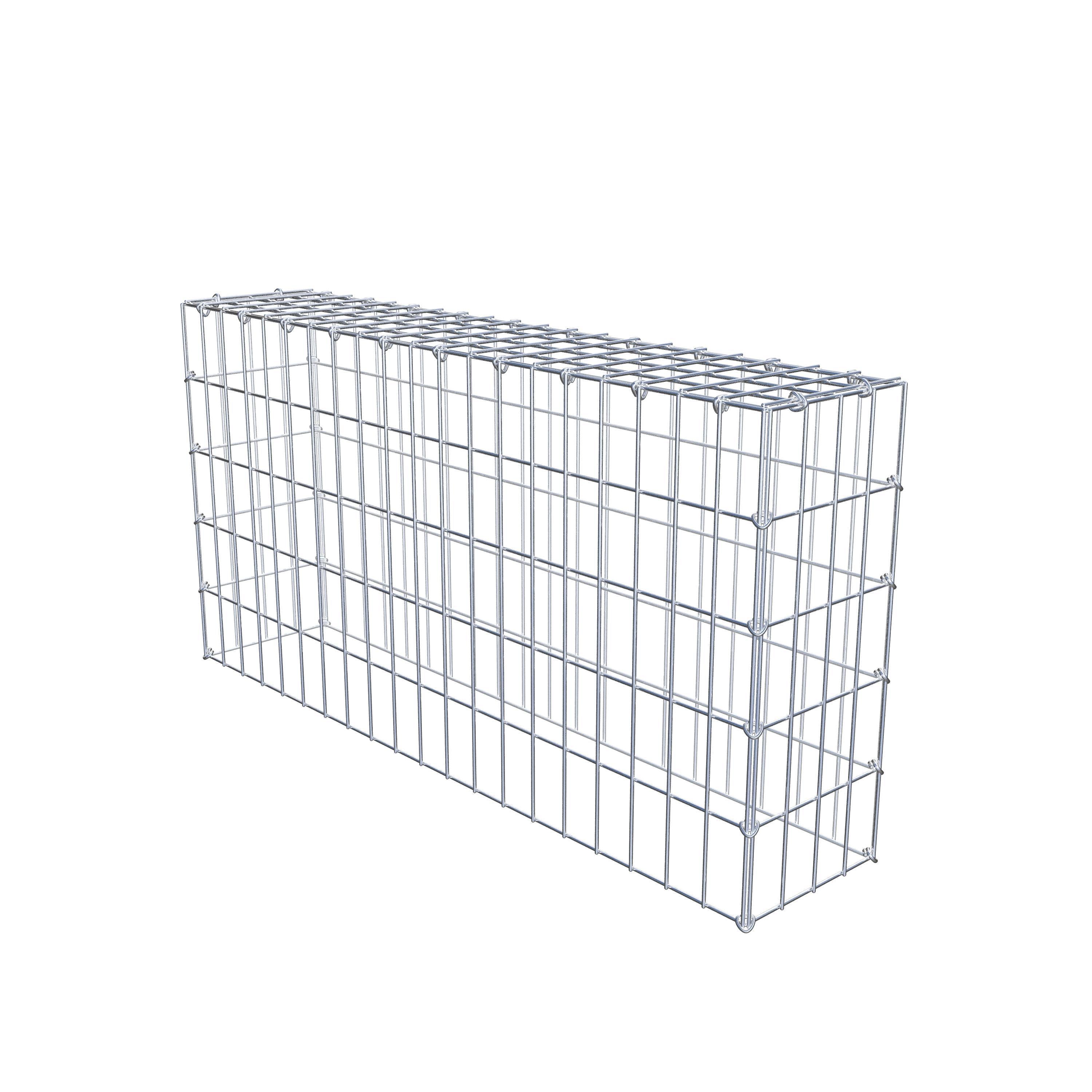 Mounted gabion type 3 100 cm x 50 cm x 20 cm (L x H x D), mesh size 5 cm x 10 cm, C-ring