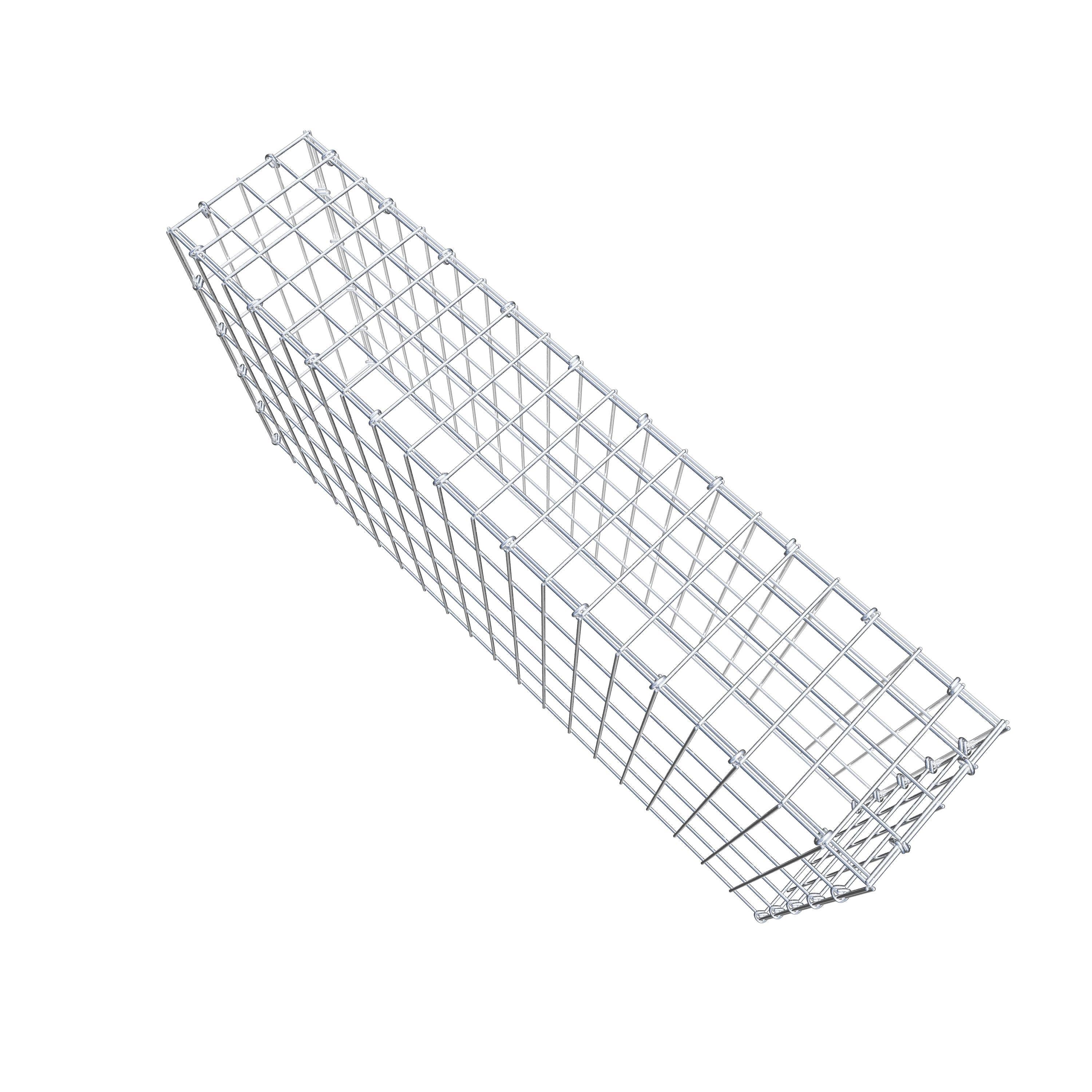 Mounted gabion type 3 100 cm x 50 cm x 20 cm (L x H x D), mesh size 5 cm x 10 cm, C-ring