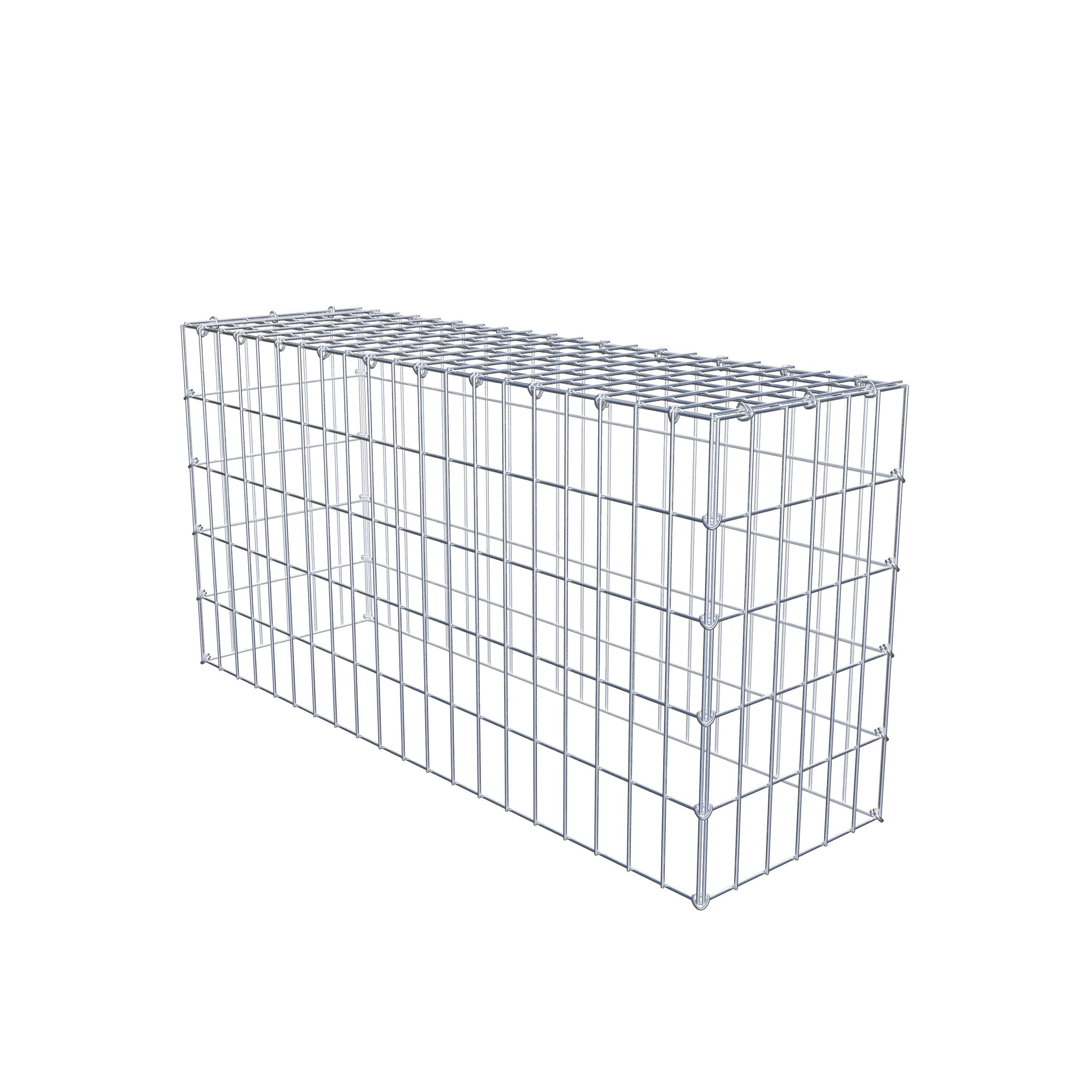 Monteret gabion type 3 100 cm x 50 cm x 30 cm (L x H x D), maskestørrelse 5 cm x 10 cm, C-ring