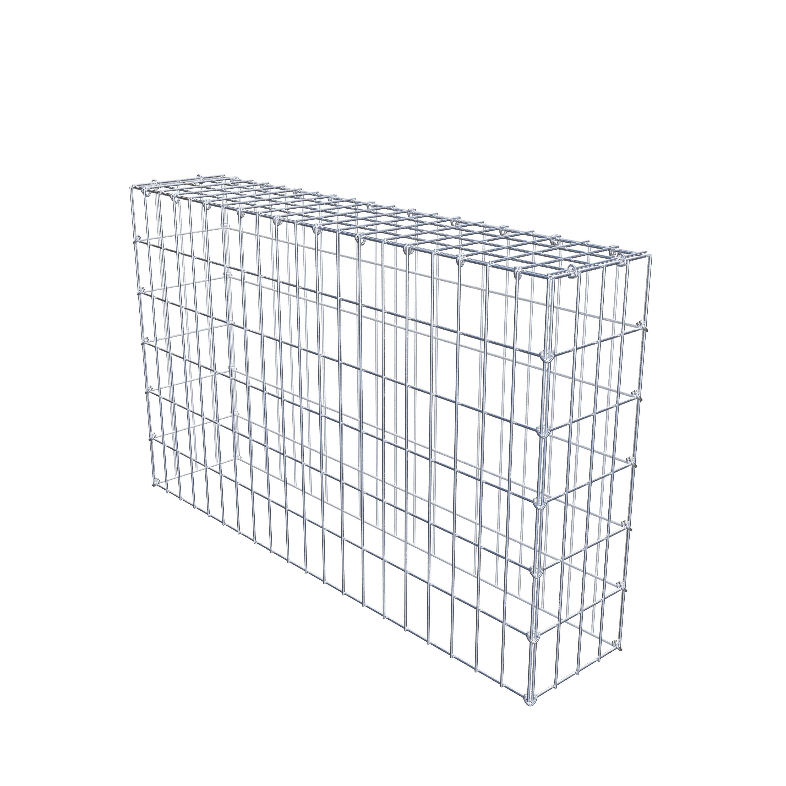 Monteret gabion type 3 100 cm x 60 cm x 20 cm (L x H x D), maskestørrelse 5 cm x 10 cm, C-ring