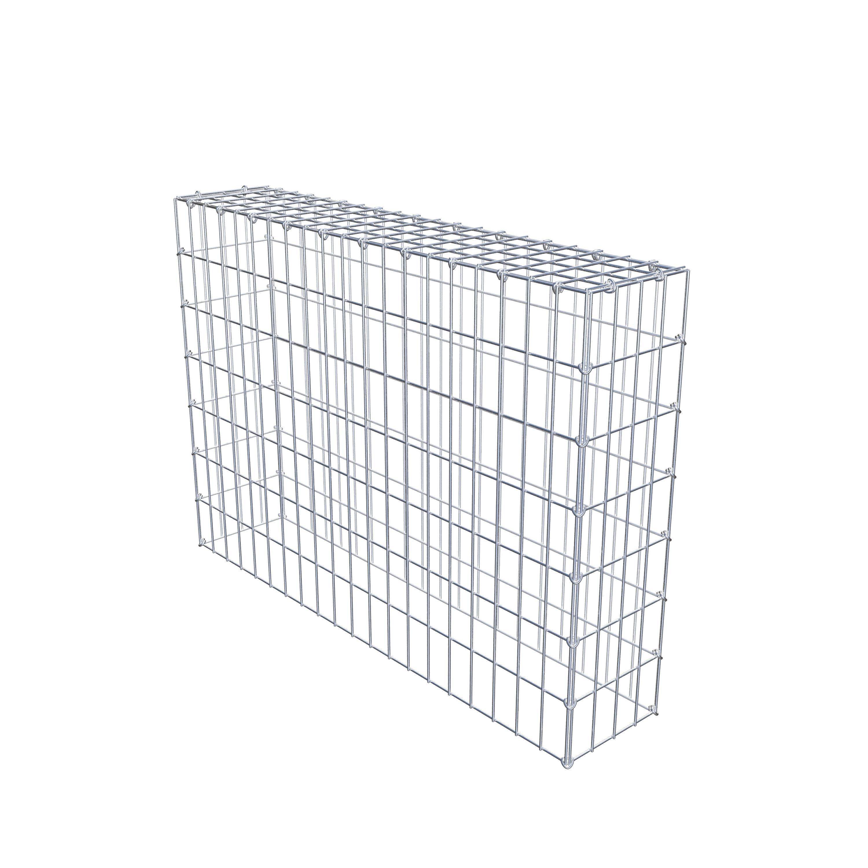 Mounted gabion type 3 100 cm x 70 cm x 20 cm (L x H x D), mesh size 5 cm x 10 cm, C-ring