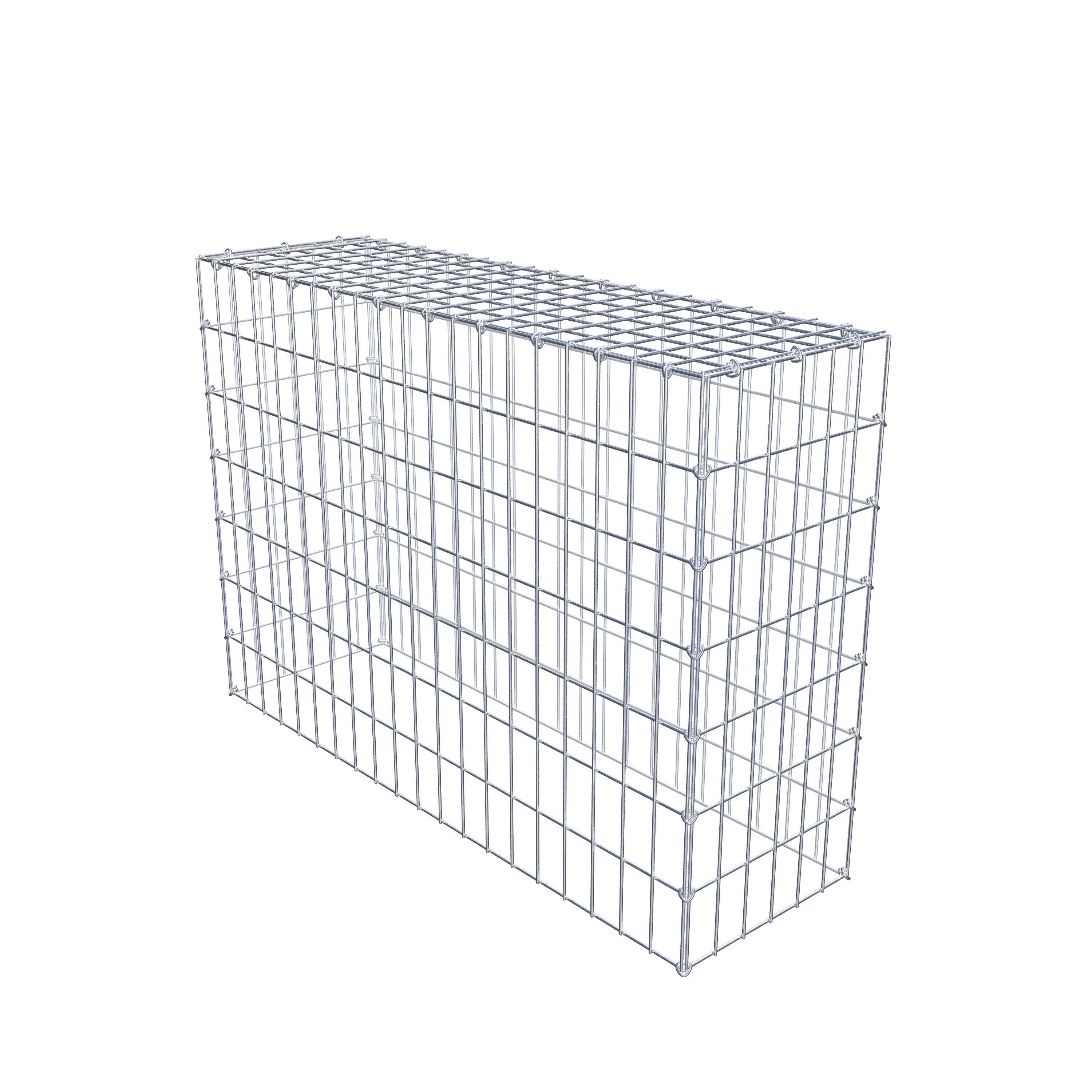 Monteret gabion type 3 100 cm x 70 cm x 30 cm (L x H x D), maskestørrelse 5 cm x 10 cm, C-ring