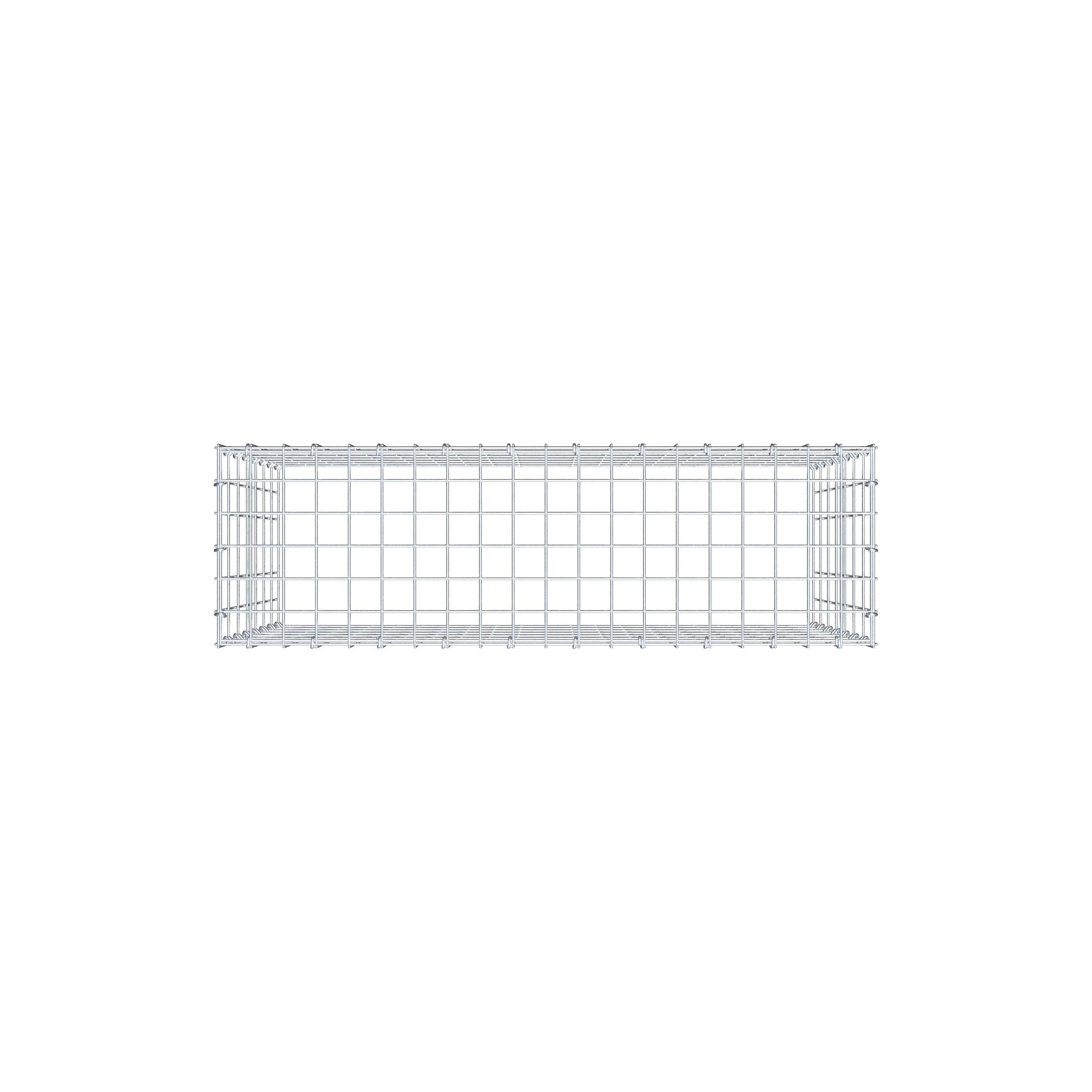 Mounted gabion type 3 100 cm x 70 cm x 30 cm (L x H x D), mesh size 5 cm x 10 cm, C-ring