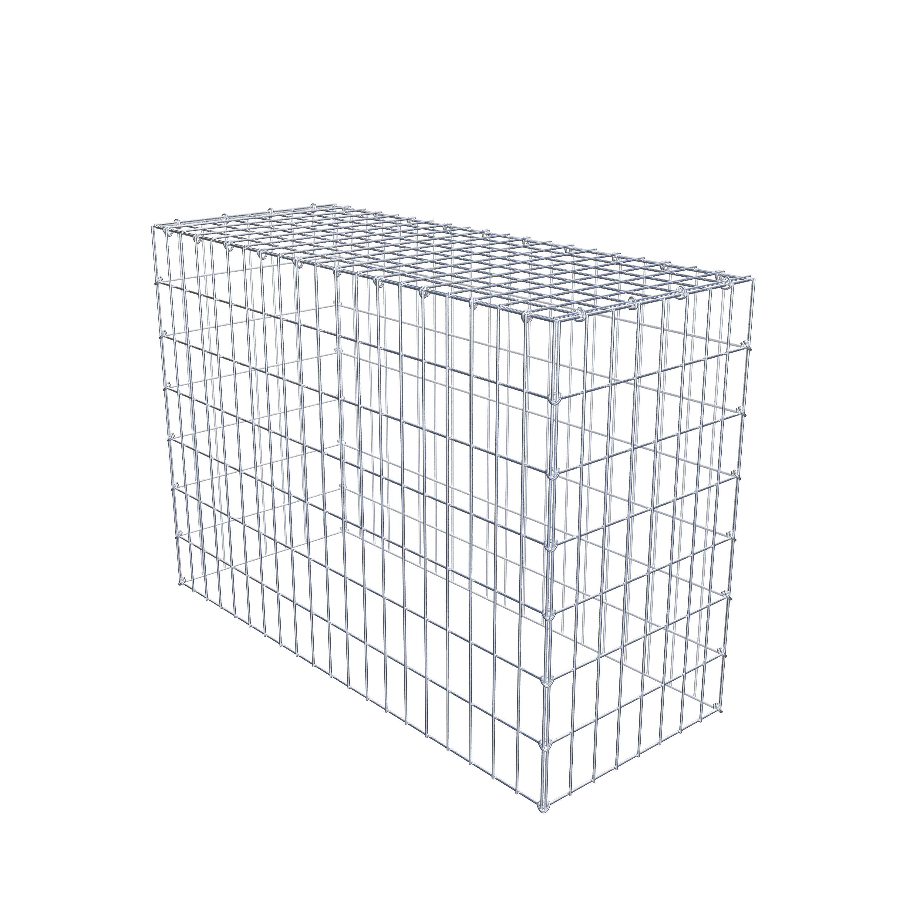 Monteret gabion type 3 100 cm x 70 cm x 40 cm (L x H x D), maskestørrelse 5 cm x 10 cm, C-ring