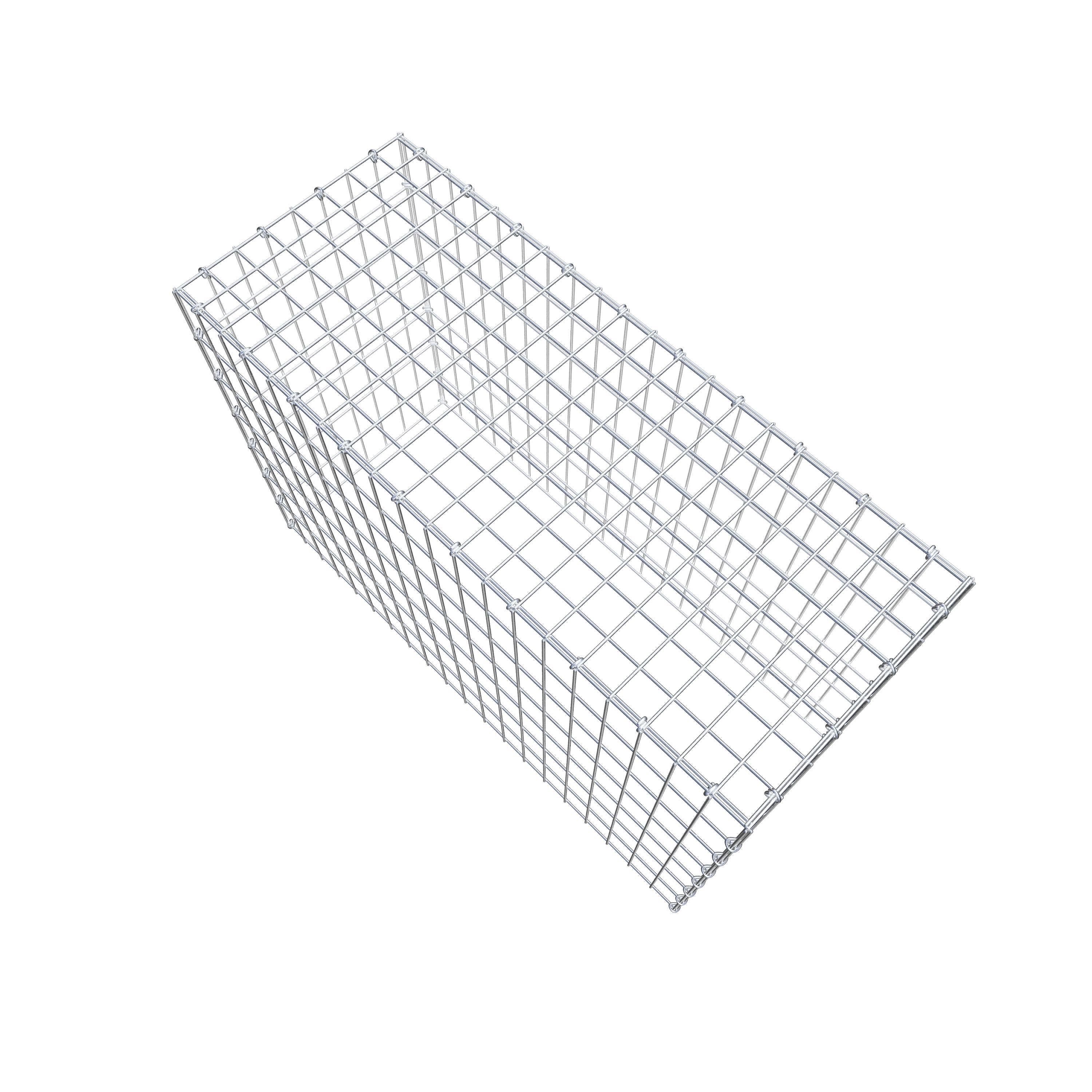 Monteret gabion type 3 100 cm x 70 cm x 40 cm (L x H x D), maskestørrelse 5 cm x 10 cm, C-ring