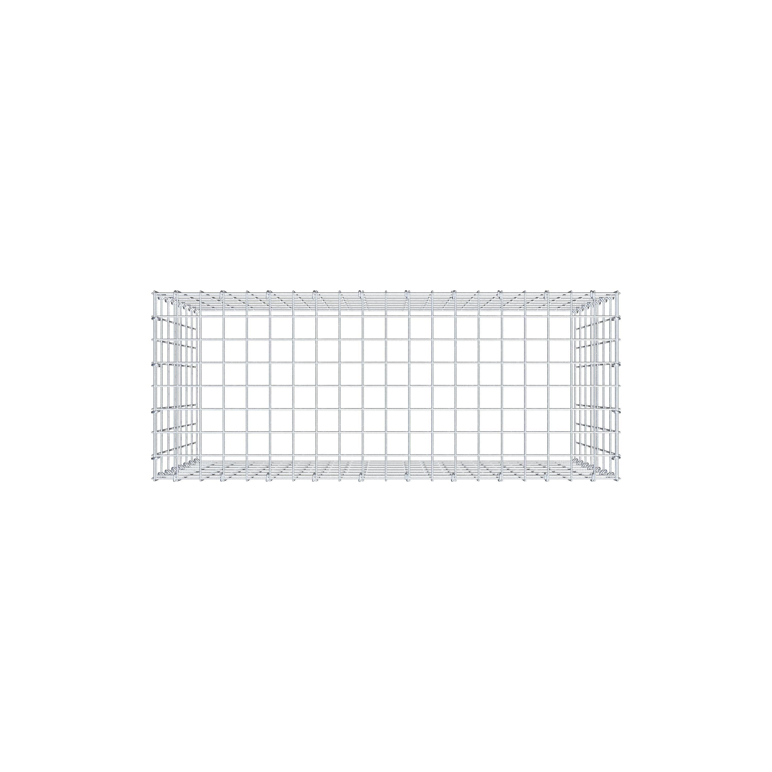 Monteret gabion type 3 100 cm x 70 cm x 40 cm (L x H x D), maskestørrelse 5 cm x 10 cm, C-ring