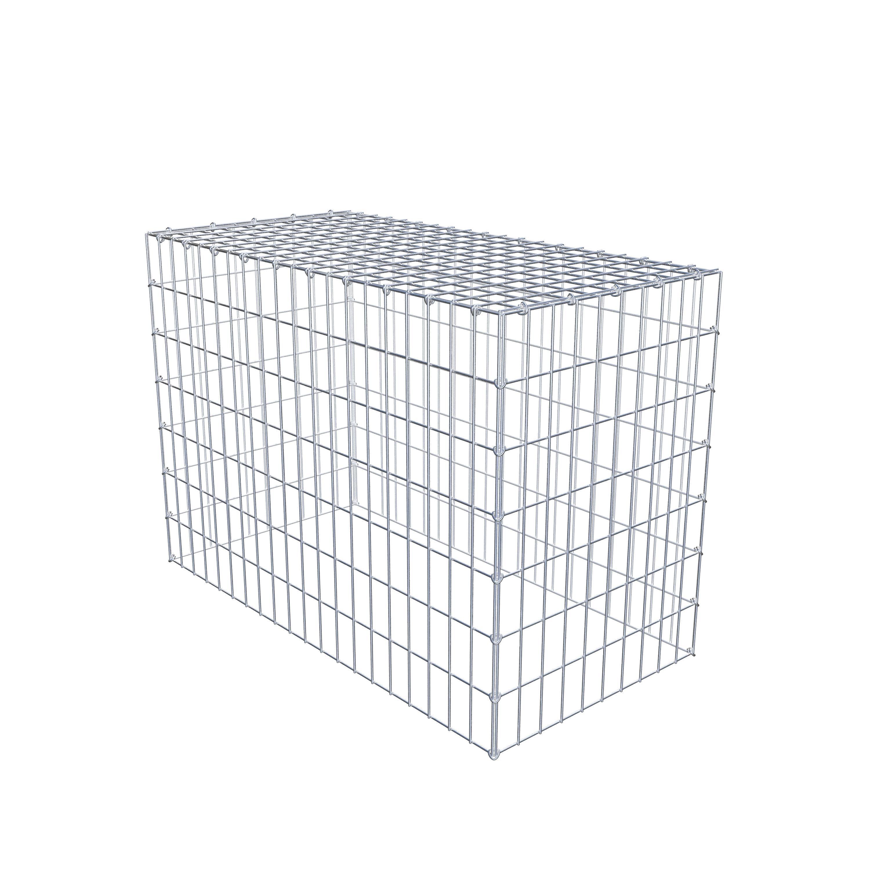 Mounted gabion type 3 100 cm x 70 cm x 50 cm (L x H x D), mesh size 5 cm x 10 cm, C-ring