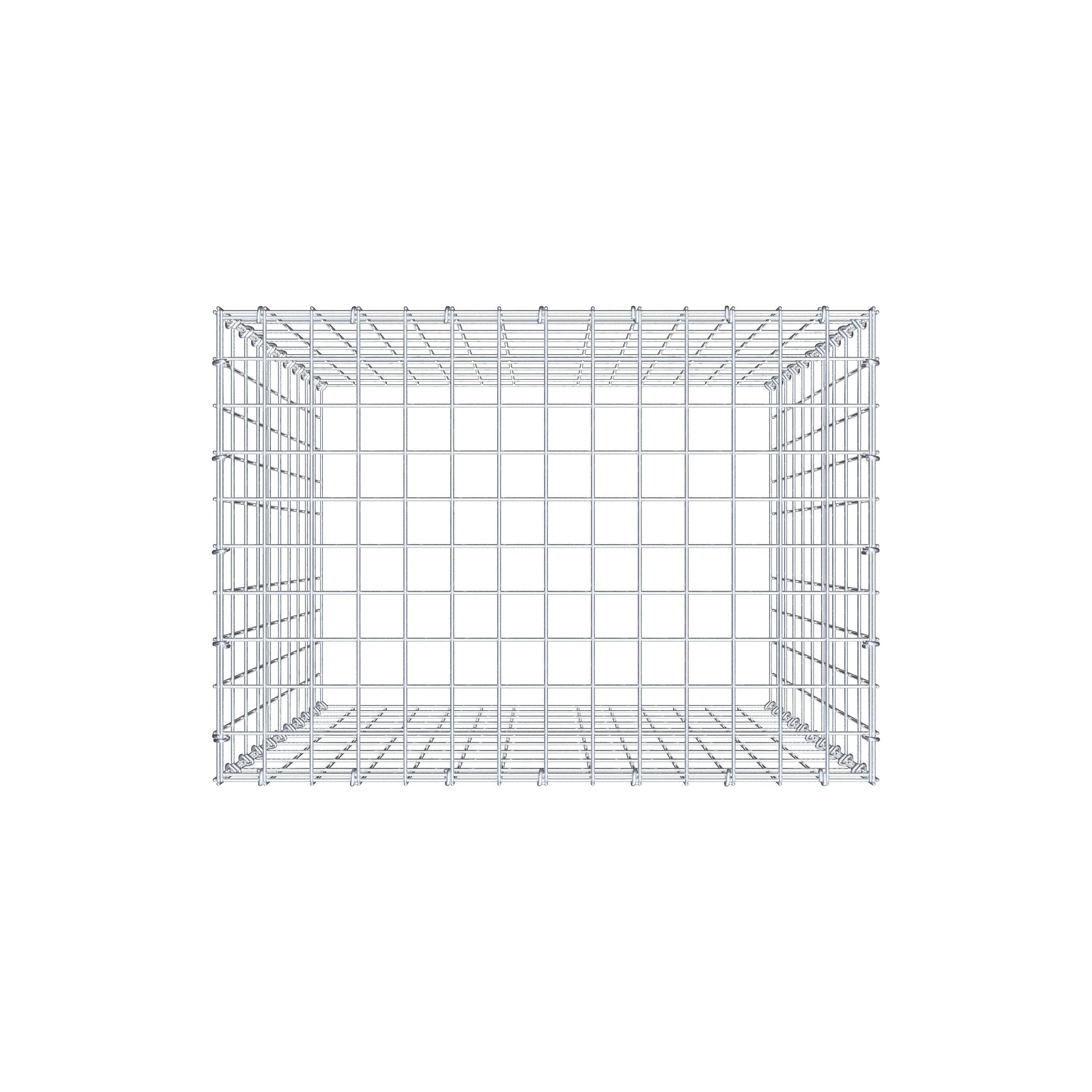 Mounted gabion type 3 100 cm x 70 cm x 50 cm (L x H x D), mesh size 5 cm x 10 cm, C-ring