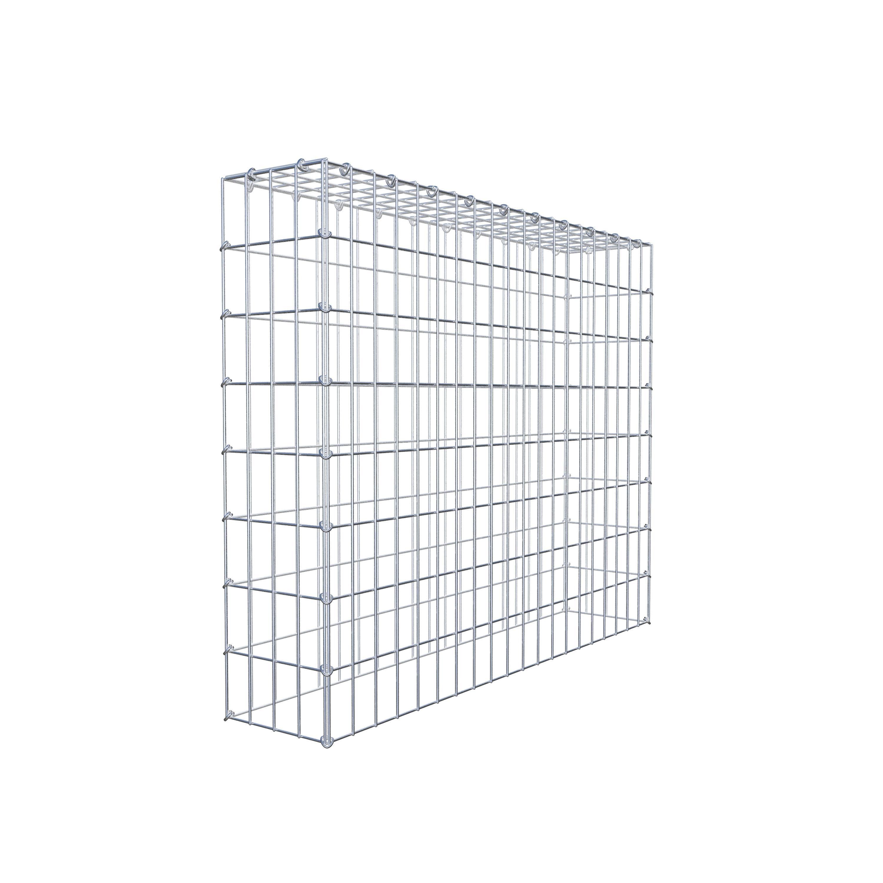 Mounted gabion type 3 100 cm x 80 cm x 20 cm (L x H x D), mesh size 5 cm x 10 cm, C-ring