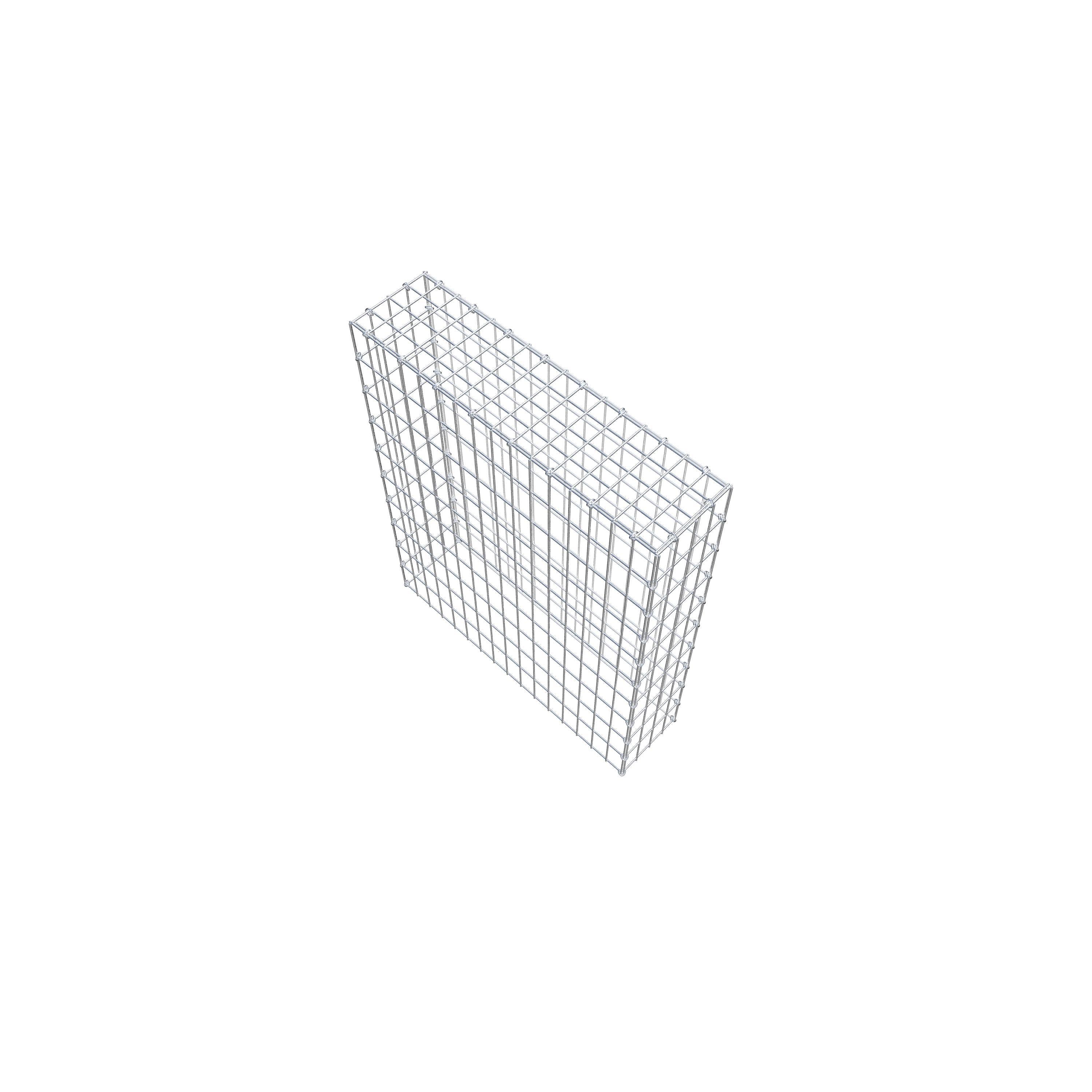 Mounted gabion type 3 100 cm x 80 cm x 20 cm (L x H x D), mesh size 5 cm x 10 cm, C-ring