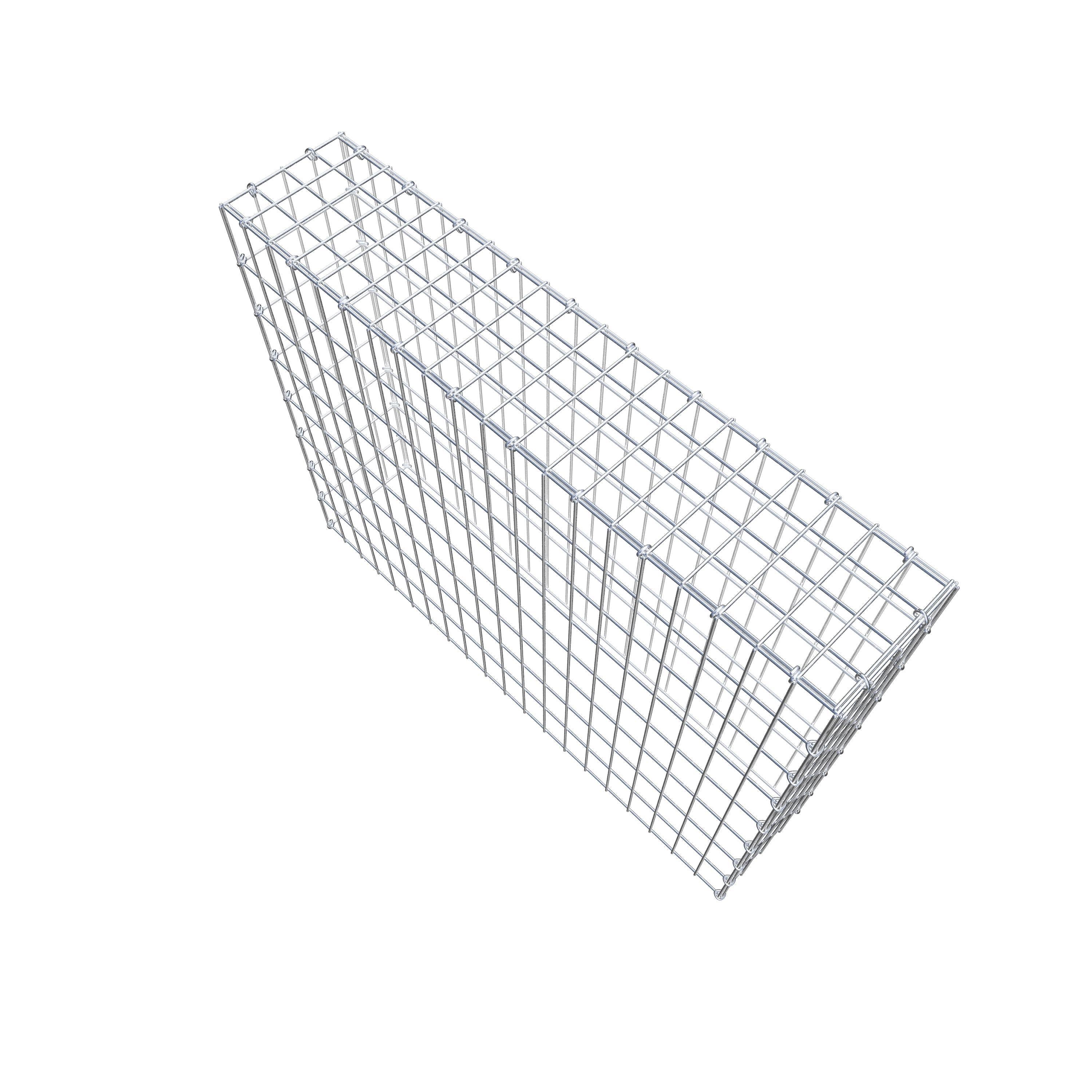 Mounted gabion type 3 100 cm x 80 cm x 20 cm (L x H x D), mesh size 5 cm x 10 cm, C-ring