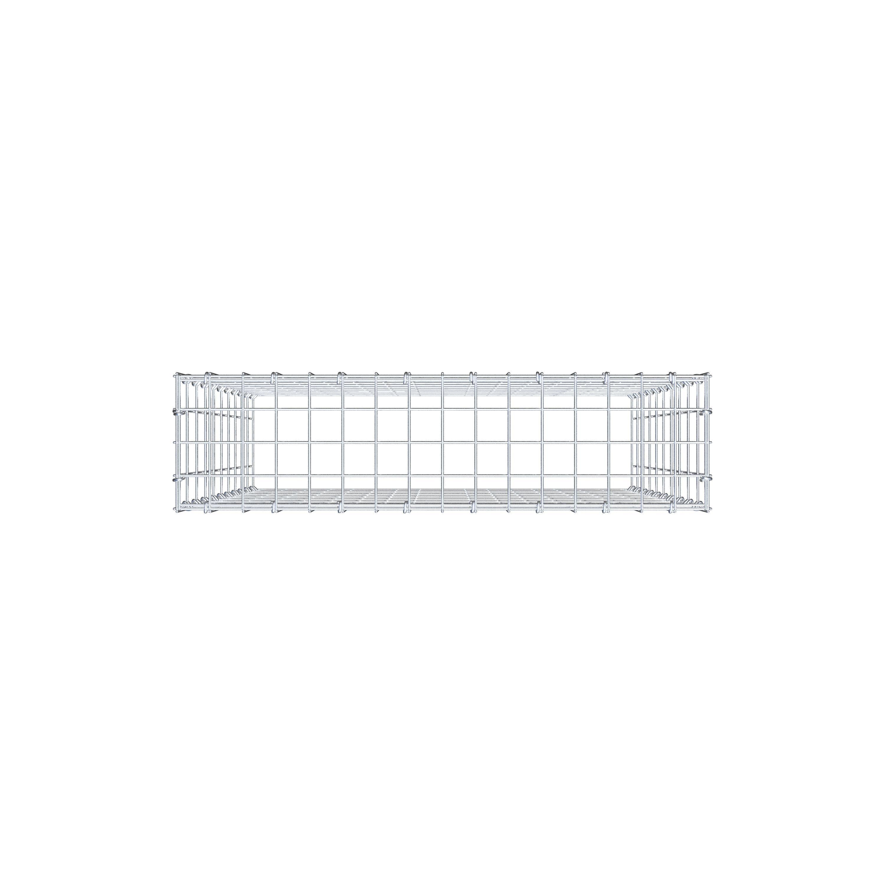 Mounted gabion type 3 100 cm x 80 cm x 20 cm (L x H x D), mesh size 5 cm x 10 cm, C-ring