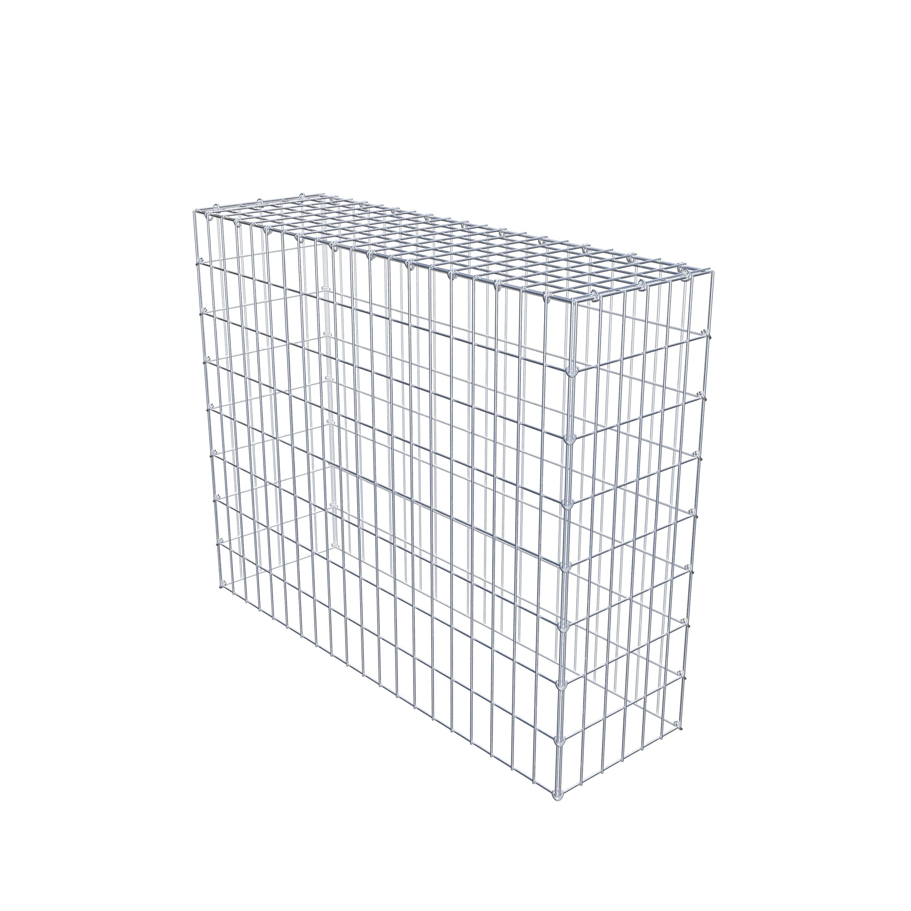 Monteret gabion type 3 100 cm x 80 cm x 30 cm (L x H x D), maskestørrelse 5 cm x 10 cm, C-ring