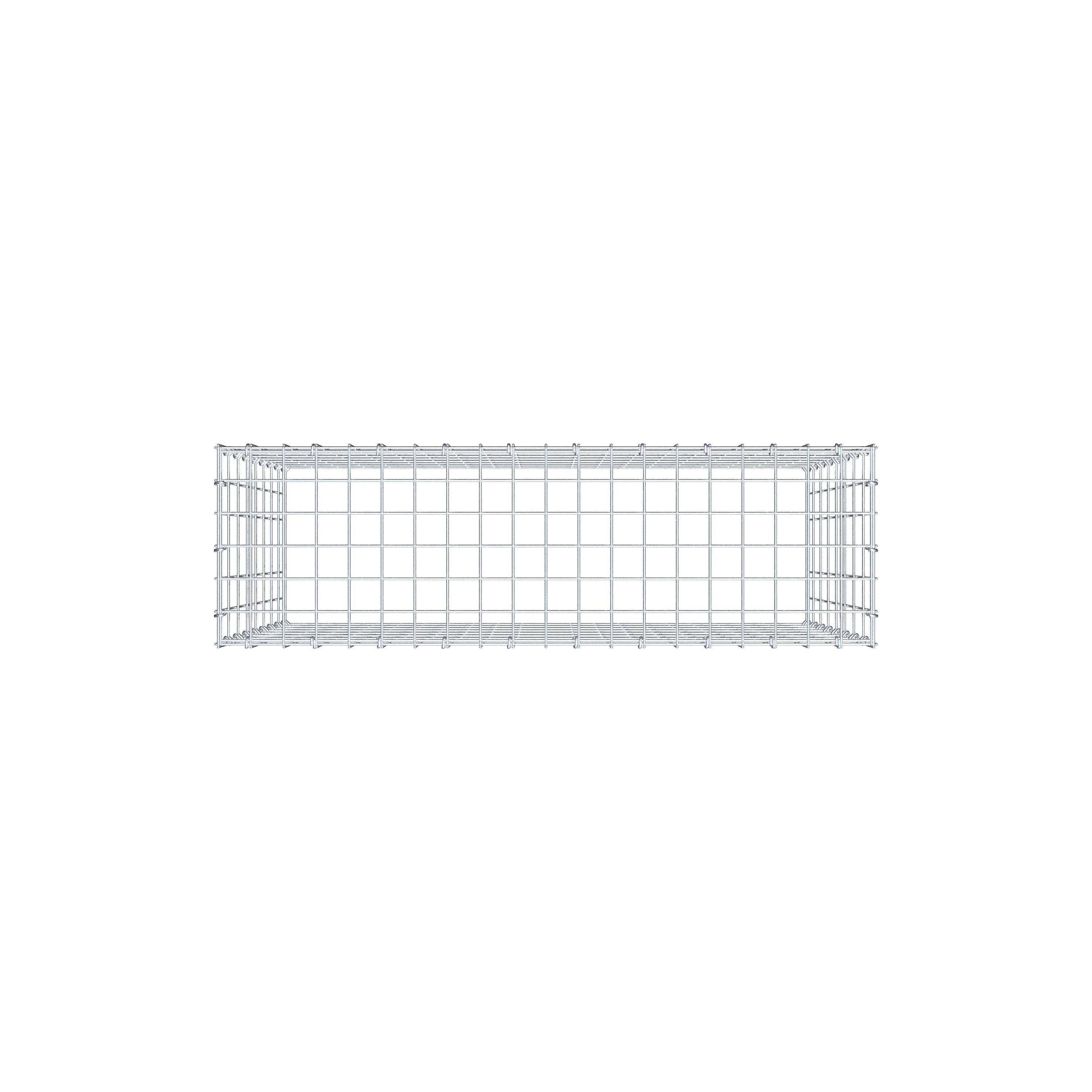 Monteret gabion type 3 100 cm x 80 cm x 30 cm (L x H x D), maskestørrelse 5 cm x 10 cm, C-ring