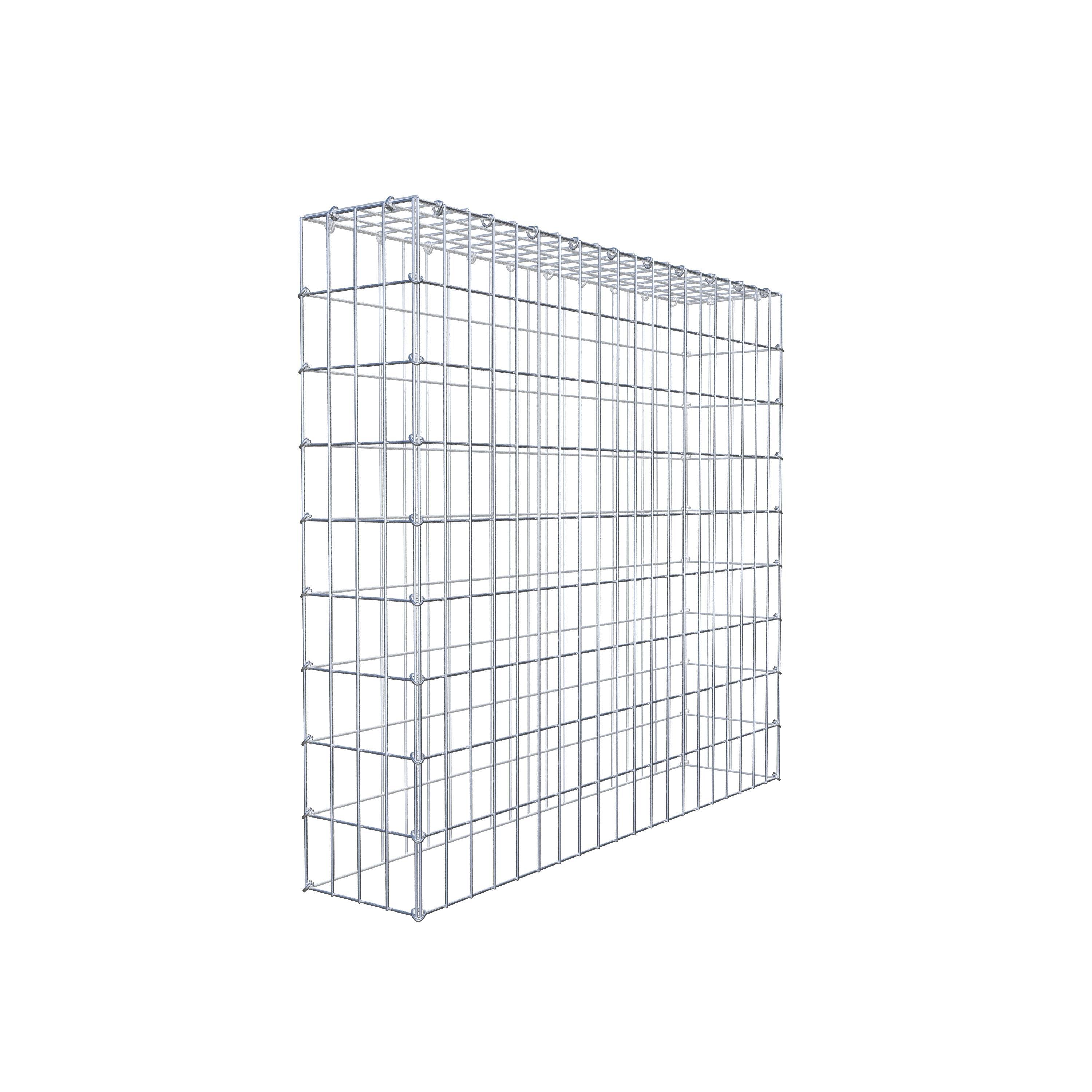 Mounted gabion type 3 100 cm x 90 cm x 20 cm (L x H x D), mesh size 5 cm x 10 cm, C-ring