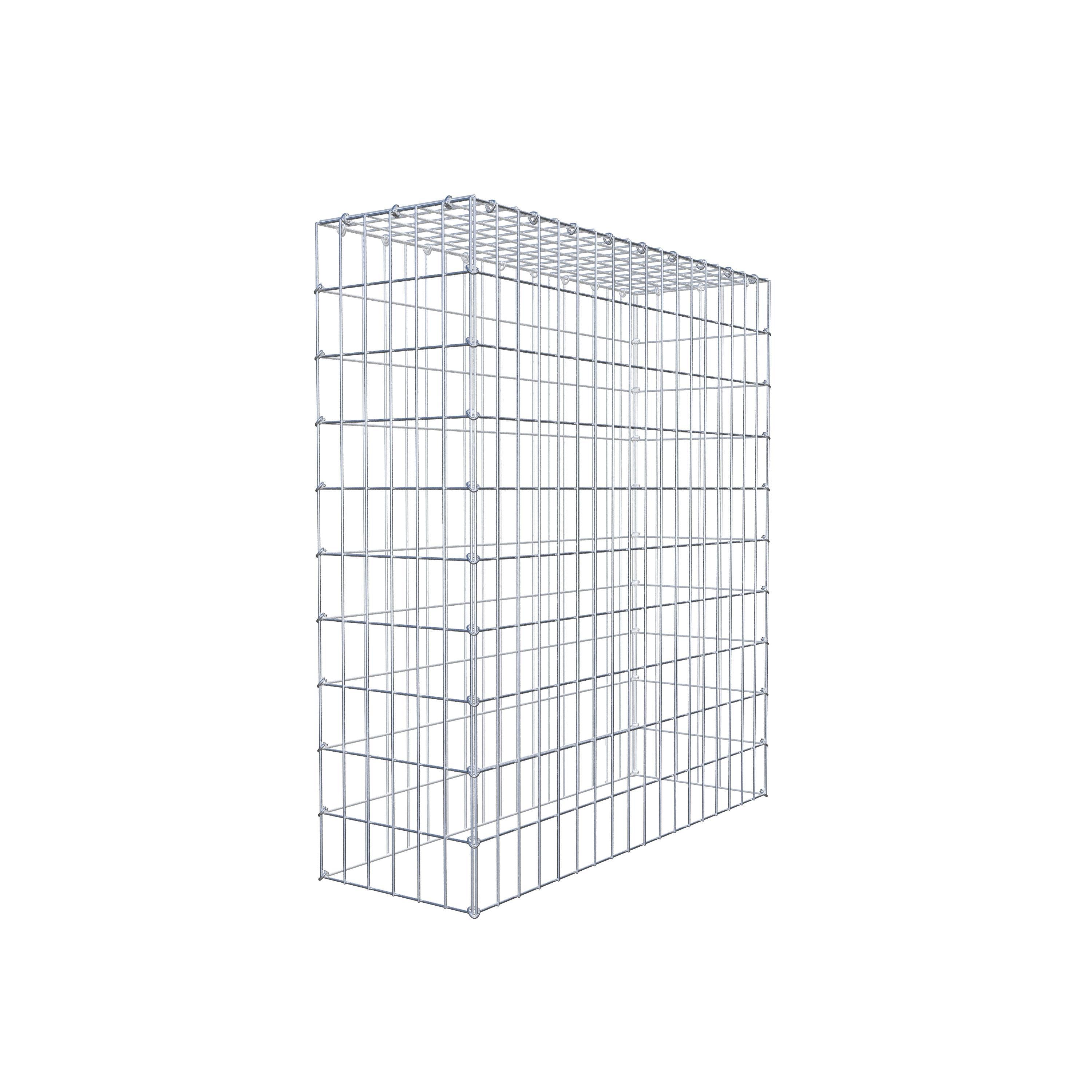 Mounted gabion type 3 100 cm x 90 cm x 30 cm (L x H x D), mesh size 5 cm x 10 cm, C-ring