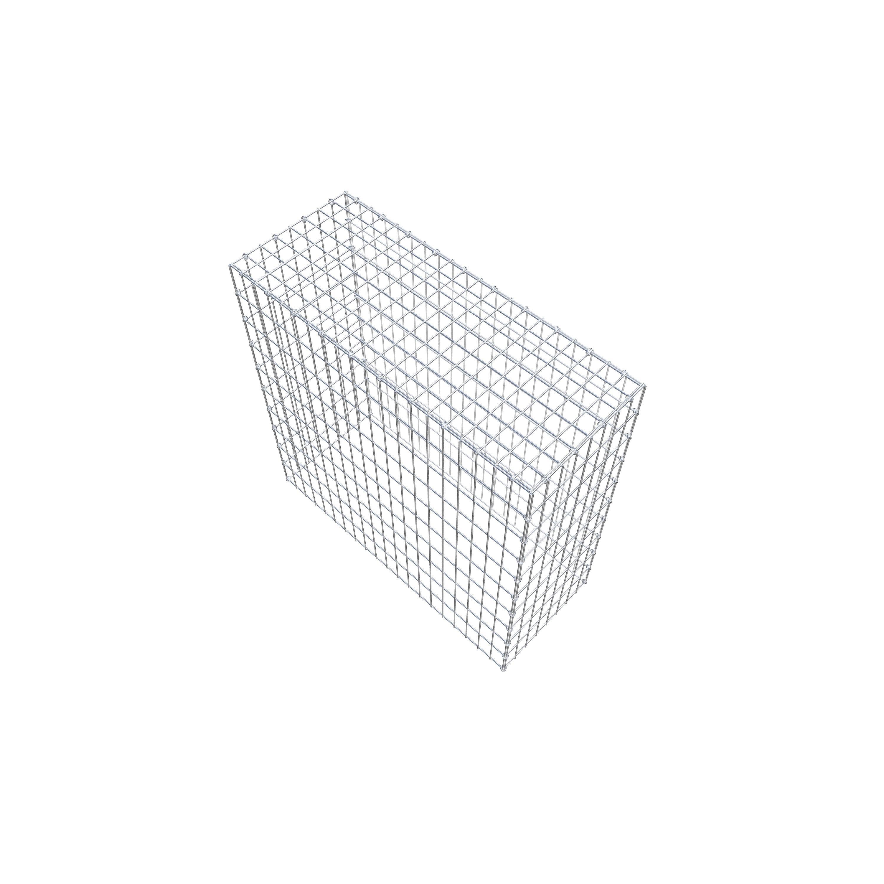 Monteret gabion type 3 100 cm x 100 cm x 40 cm (L x H x D), maskestørrelse 5 cm x 10 cm, C-ring