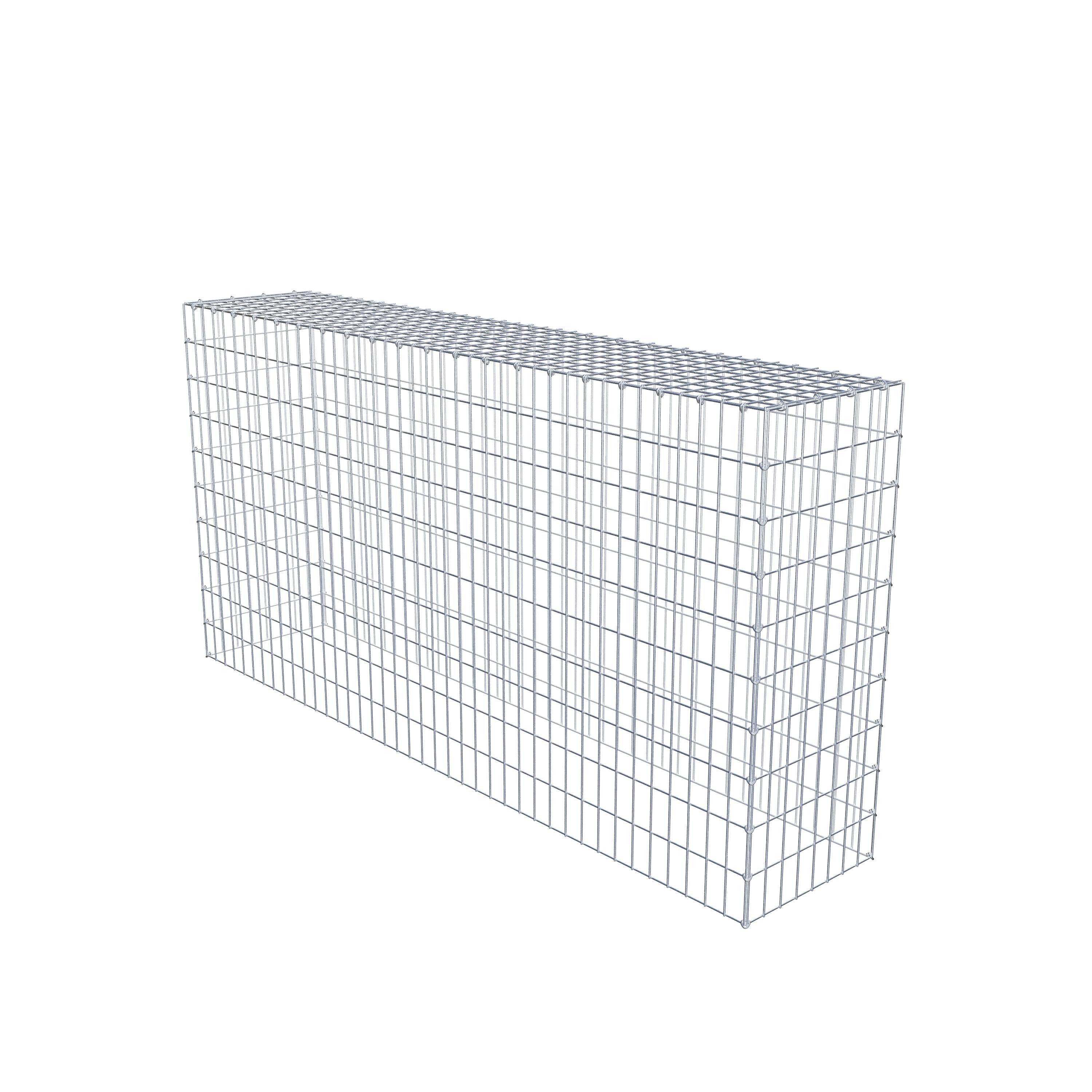 Monteret gabion type 3 200 cm x 100 cm x 40 cm (L x H x D), maskestørrelse 5 cm x 10 cm, C-ring