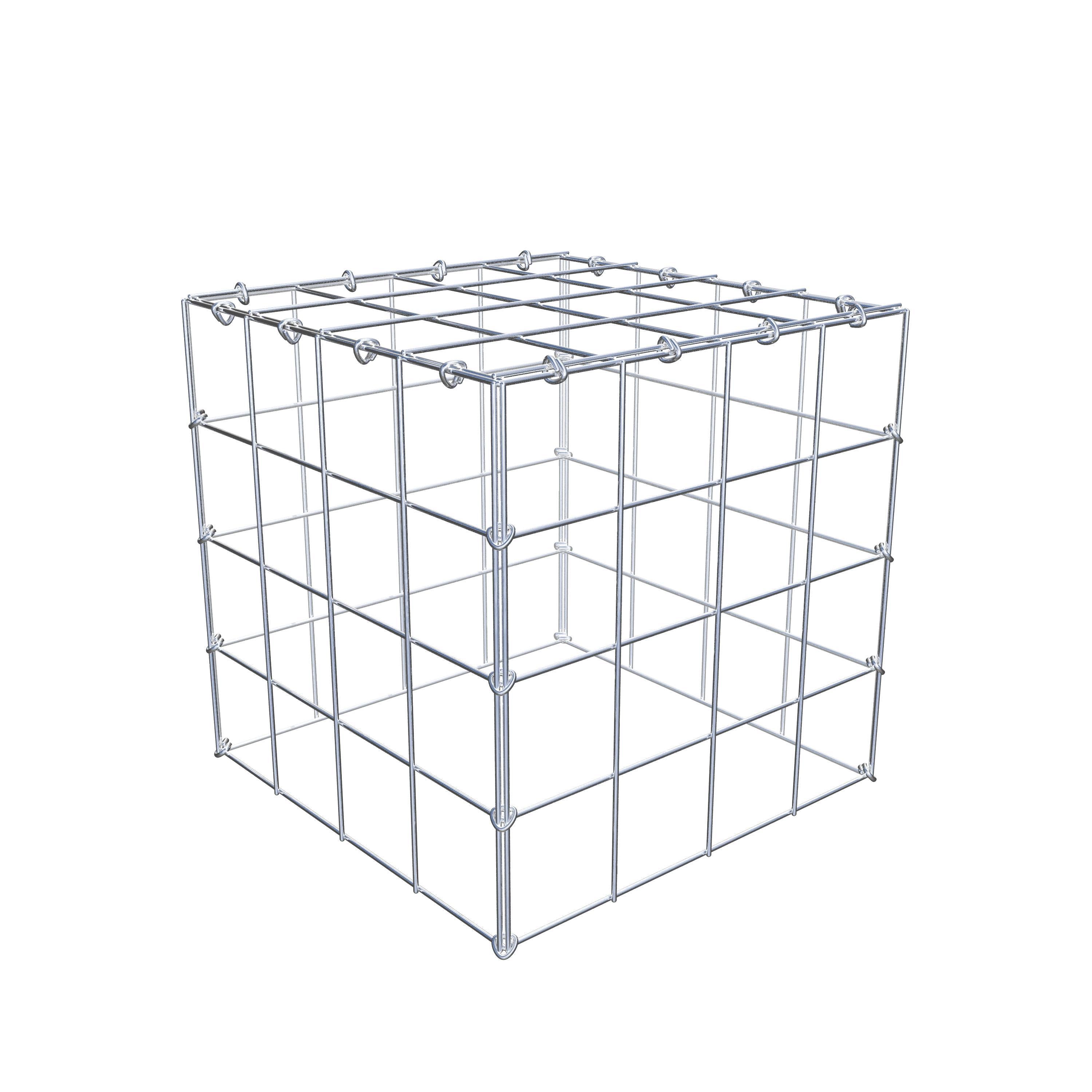 Monteret gabion type 3 40 cm x 40 cm x 40 cm (L x H x D), maskestørrelse 10 cm x 10 cm, C-ring