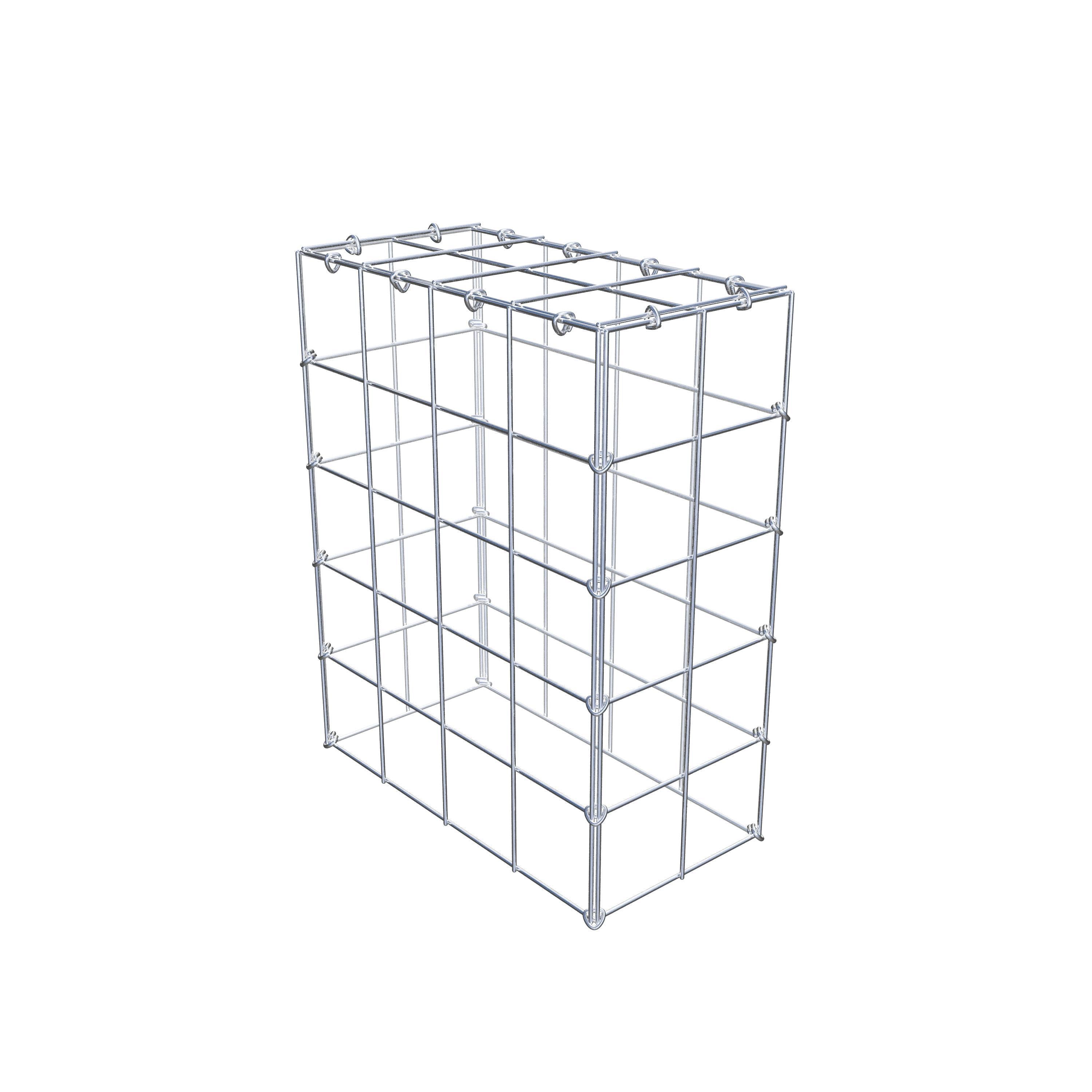 Monteret gabion type 3 50 cm x 40 cm x 20 cm (L x H x D), maskestørrelse 10 cm x 10 cm, C-ring