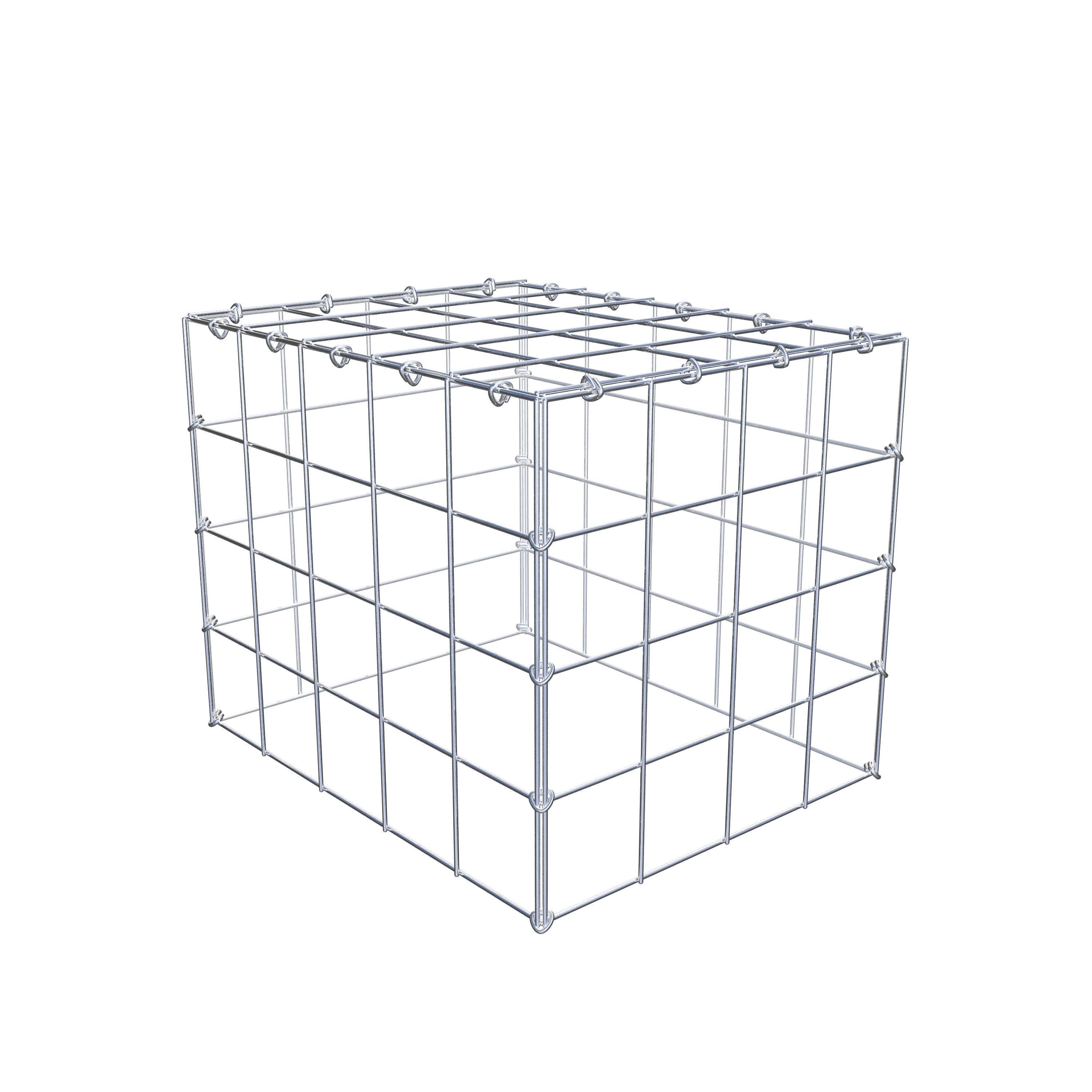 Mounted gabion type 3 50 cm x 40 cm x 40 cm (L x H x D), mesh size 10 cm x 10 cm, C-ring