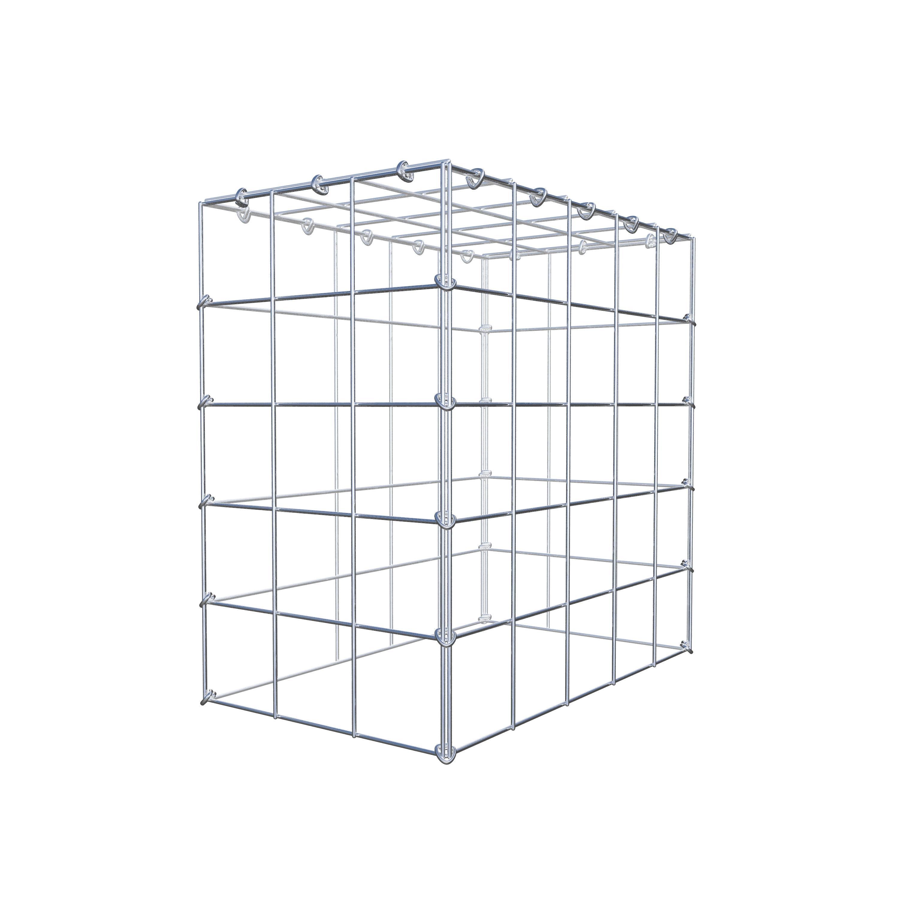 Monteret gabion type 3 50 cm x 50 cm x 30 cm (L x H x D), maskestørrelse 10 cm x 10 cm, C-ring