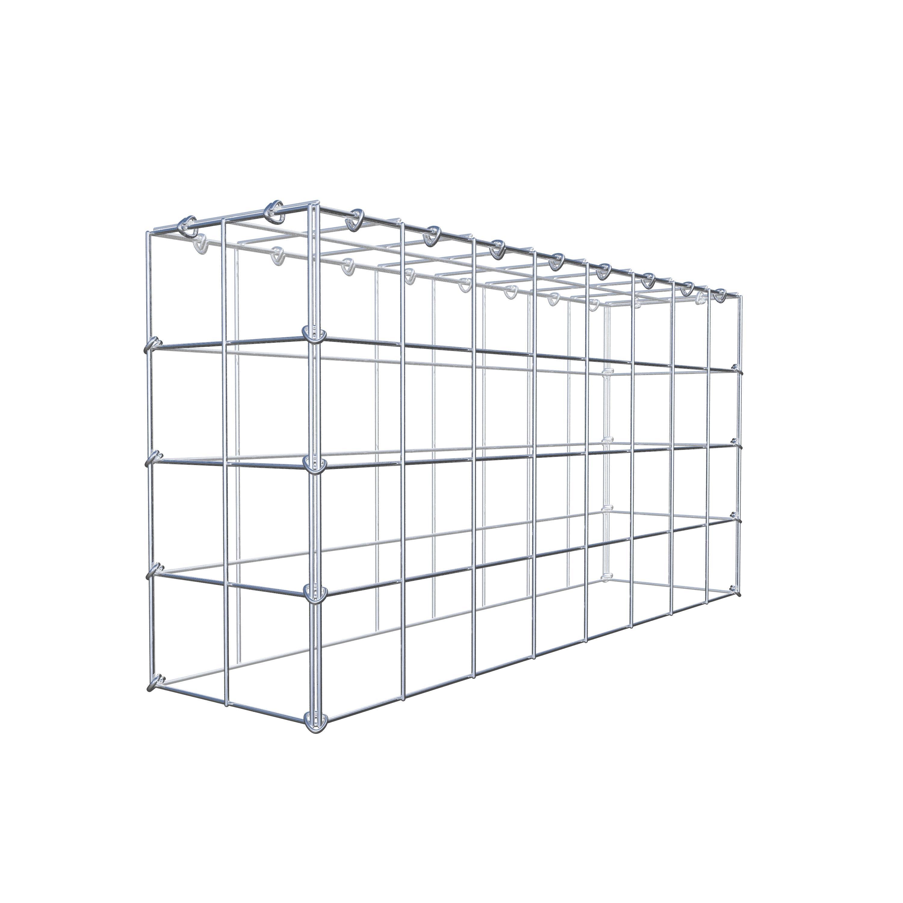 Monteret gabion type 3 80 cm x 40 cm x 20 cm (L x H x D), maskestørrelse 10 cm x 10 cm, C-ring