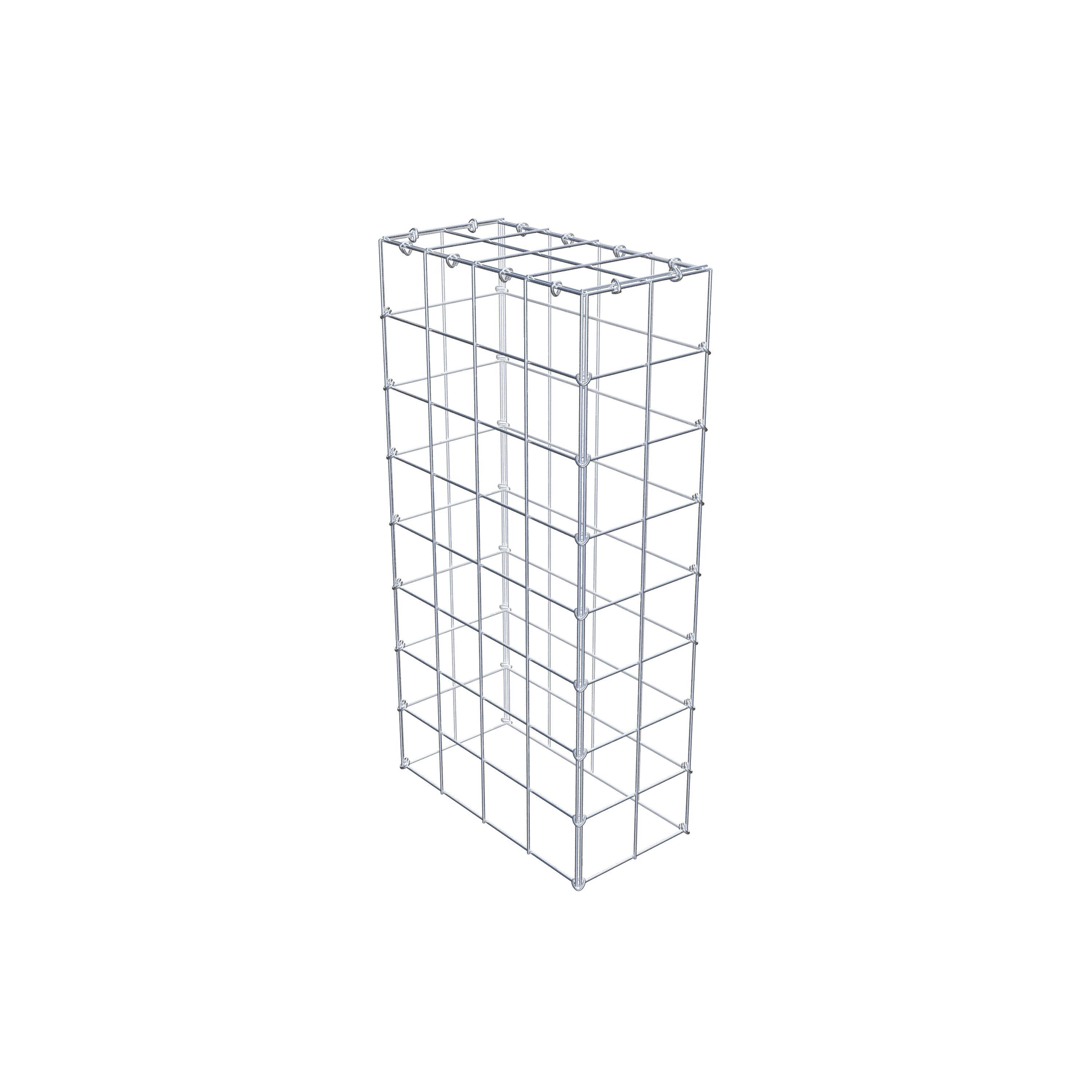 Monteret gabion type 3 80 cm x 40 cm x 20 cm (L x H x D), maskestørrelse 10 cm x 10 cm, C-ring