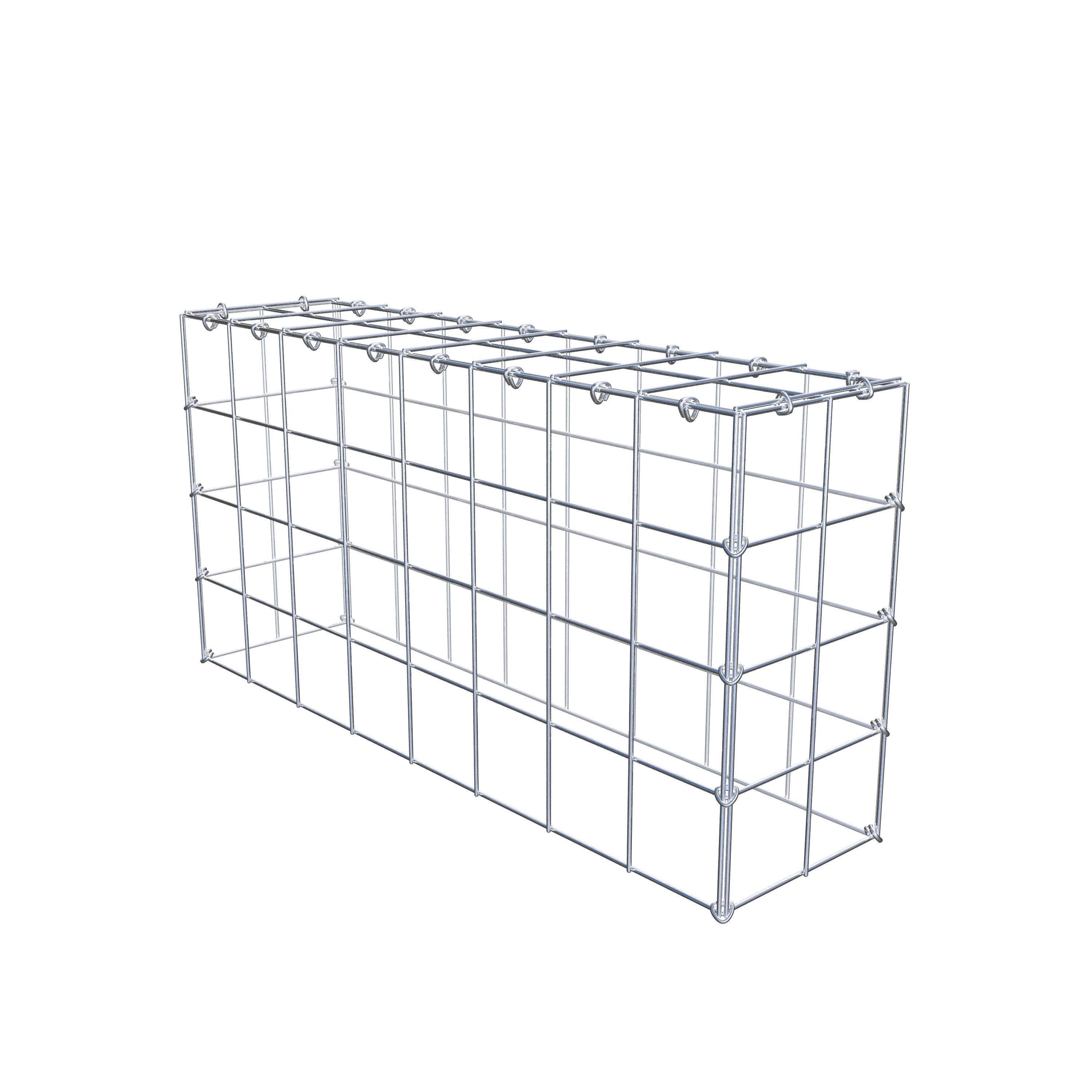 Monteret gabion type 3 80 cm x 40 cm x 20 cm (L x H x D), maskestørrelse 10 cm x 10 cm, C-ring