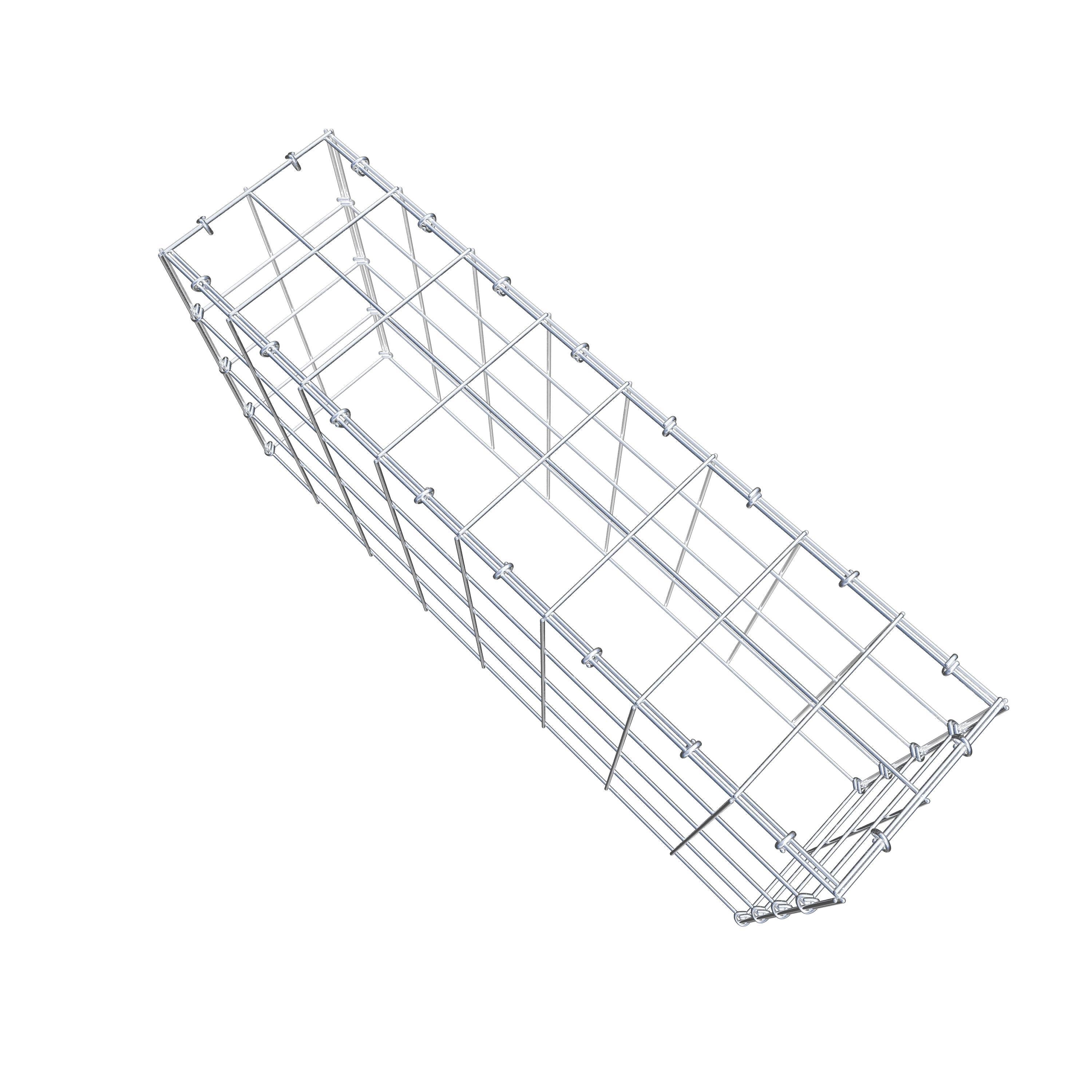 Monteret gabion type 3 80 cm x 40 cm x 20 cm (L x H x D), maskestørrelse 10 cm x 10 cm, C-ring