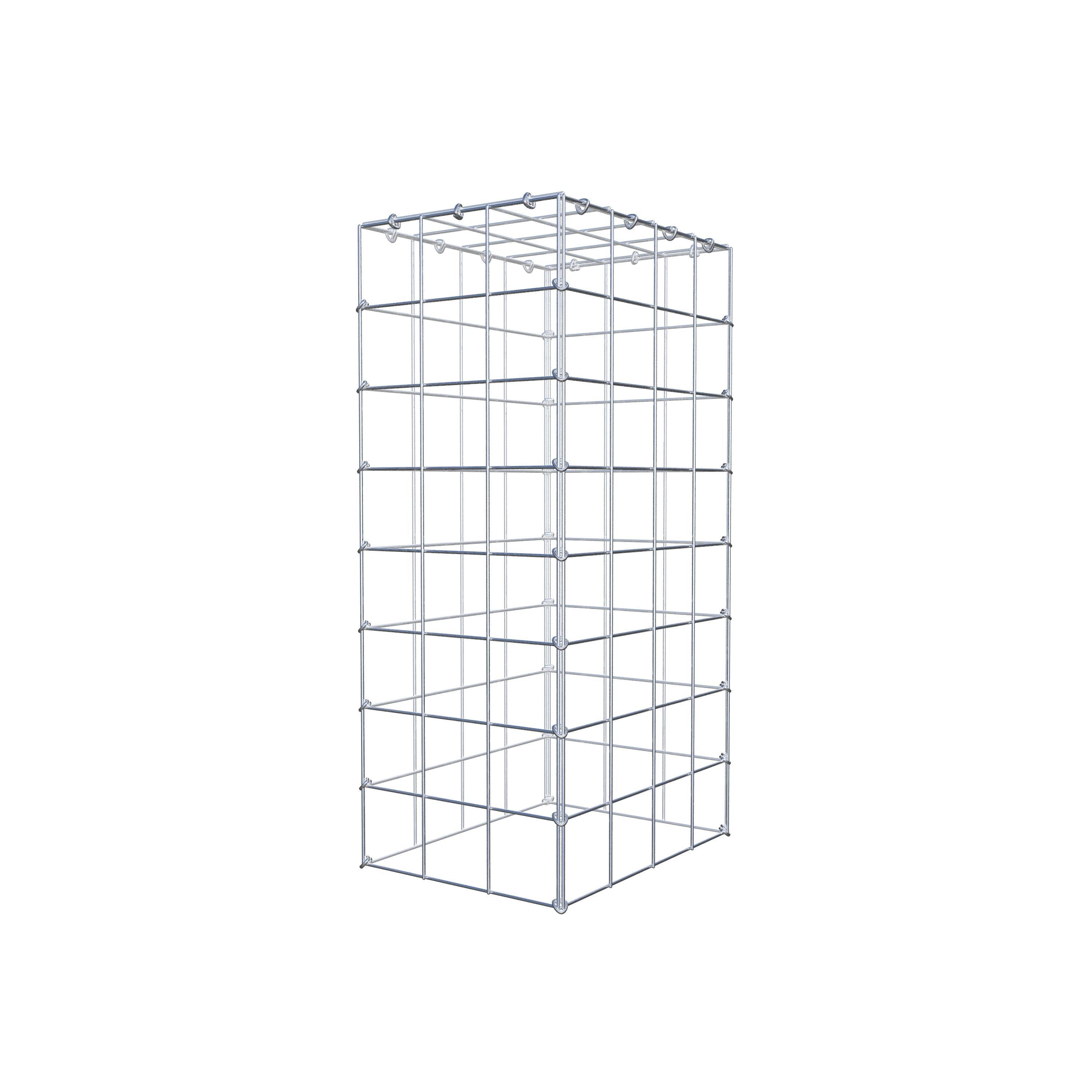 Monteret gabion type 3 80 cm x 40 cm x 30 cm (L x H x D), maskestørrelse 10 cm x 10 cm, C-ring