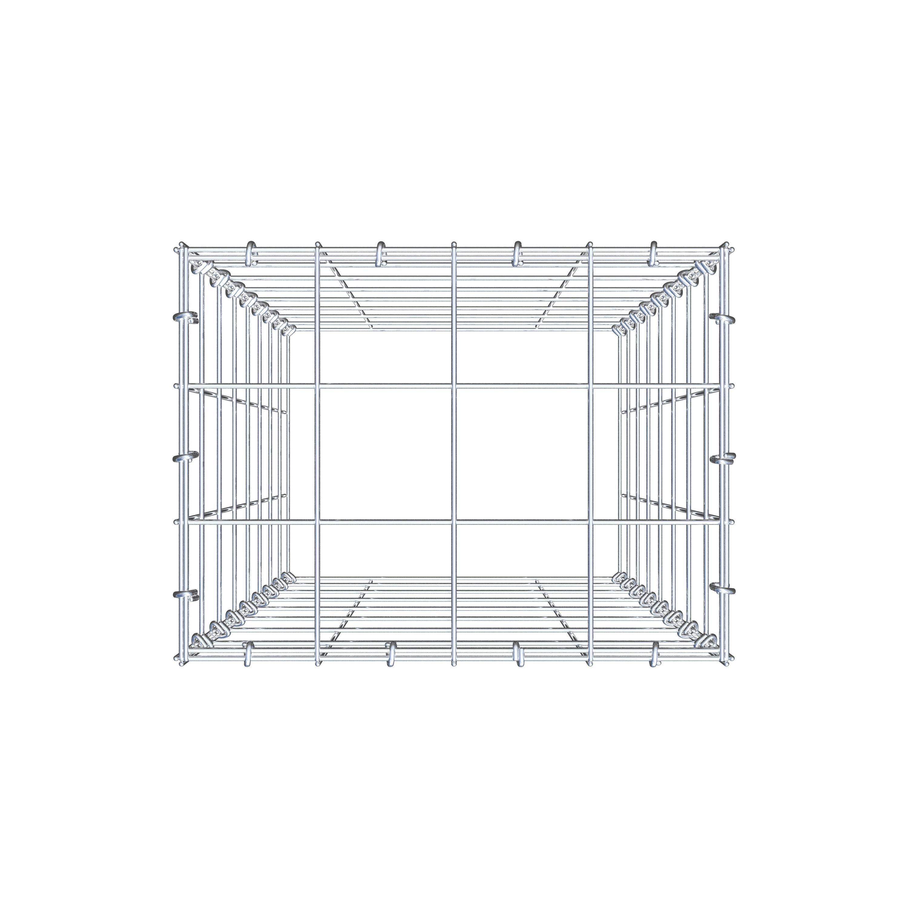 Monteret gabion type 3 80 cm x 40 cm x 30 cm (L x H x D), maskestørrelse 10 cm x 10 cm, C-ring