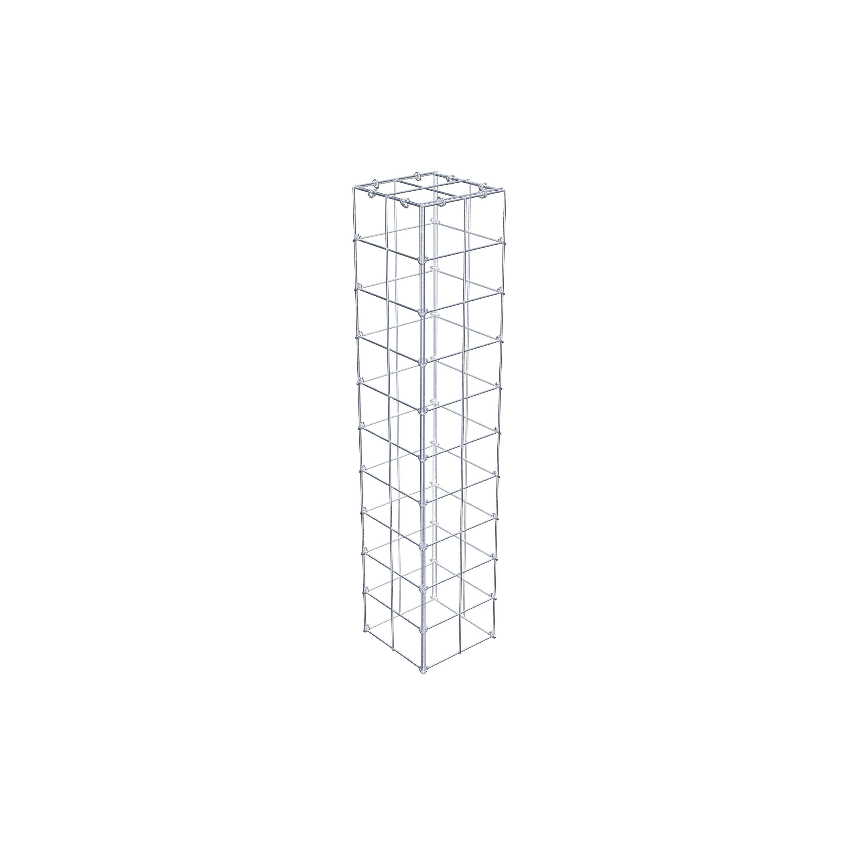 Mounted gabion type 3 100 cm x 20 cm x 20 cm (L x H x D), mesh size 10 cm x 10 cm, C-ring