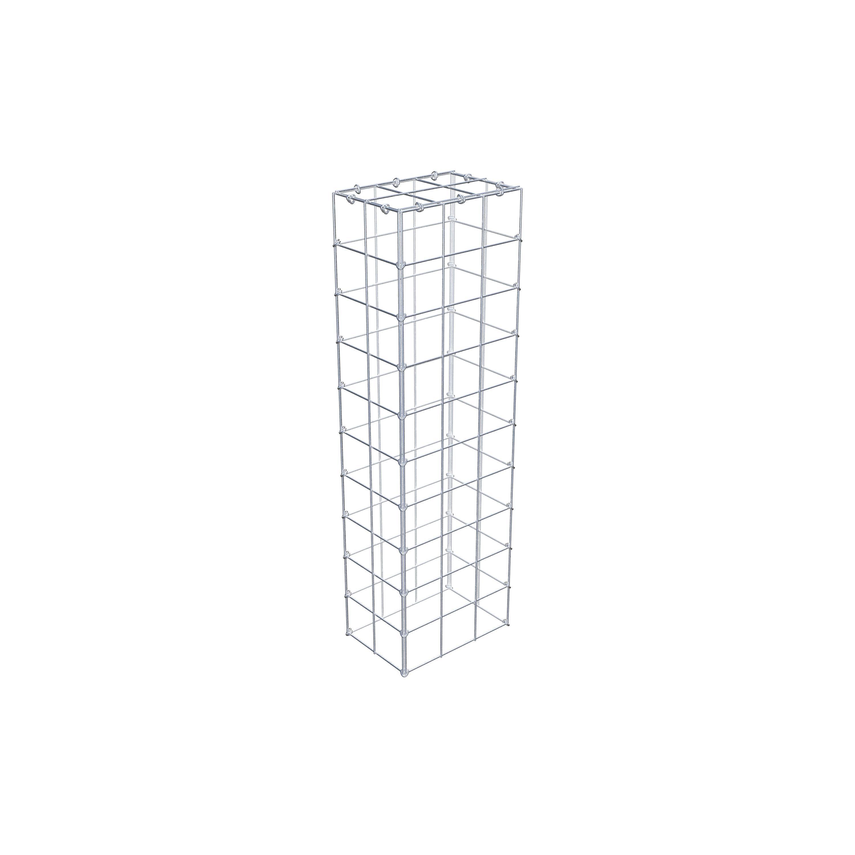 Monteret gabion type 3 100 cm x 20 cm x 30 cm (L x H x D), maskestørrelse 10 cm x 10 cm, C-ring