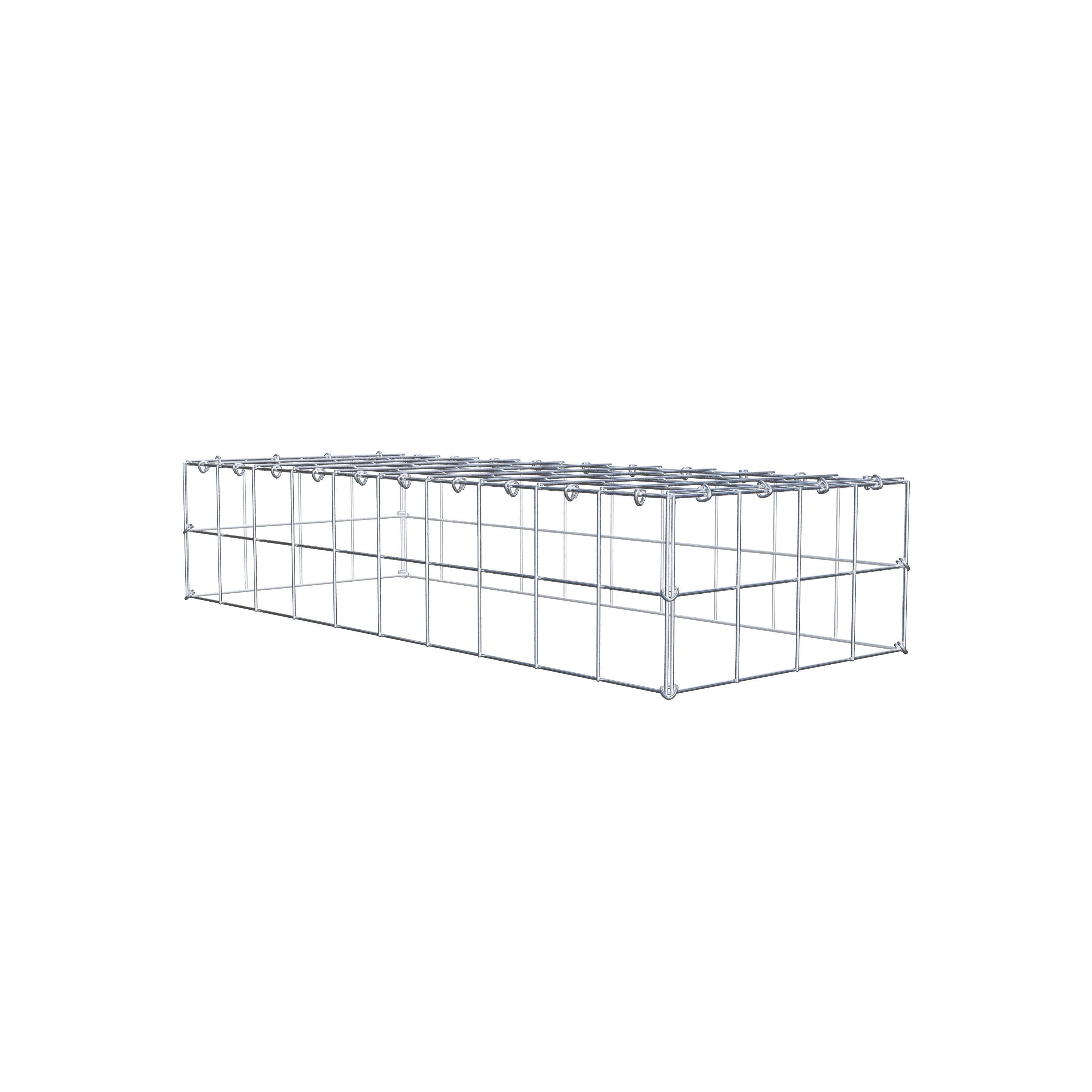 Mounted gabion type 3 100 cm x 20 cm x 40 cm (L x H x D), mesh size 10 cm x 10 cm, C-ring