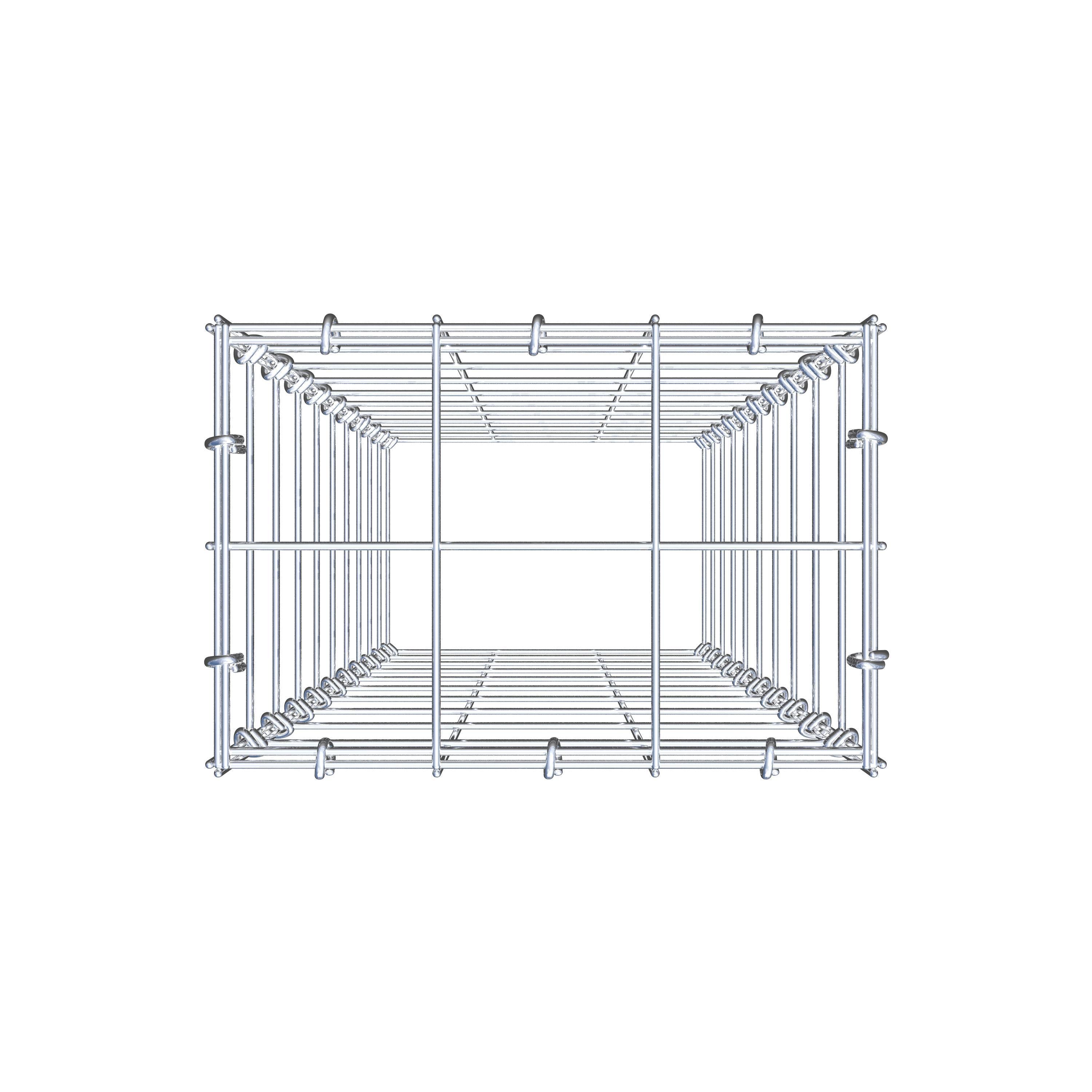 Mounted gabion type 3 100 cm x 30 cm x 20 cm (L x H x D), mesh size 10 cm x 10 cm, C-ring