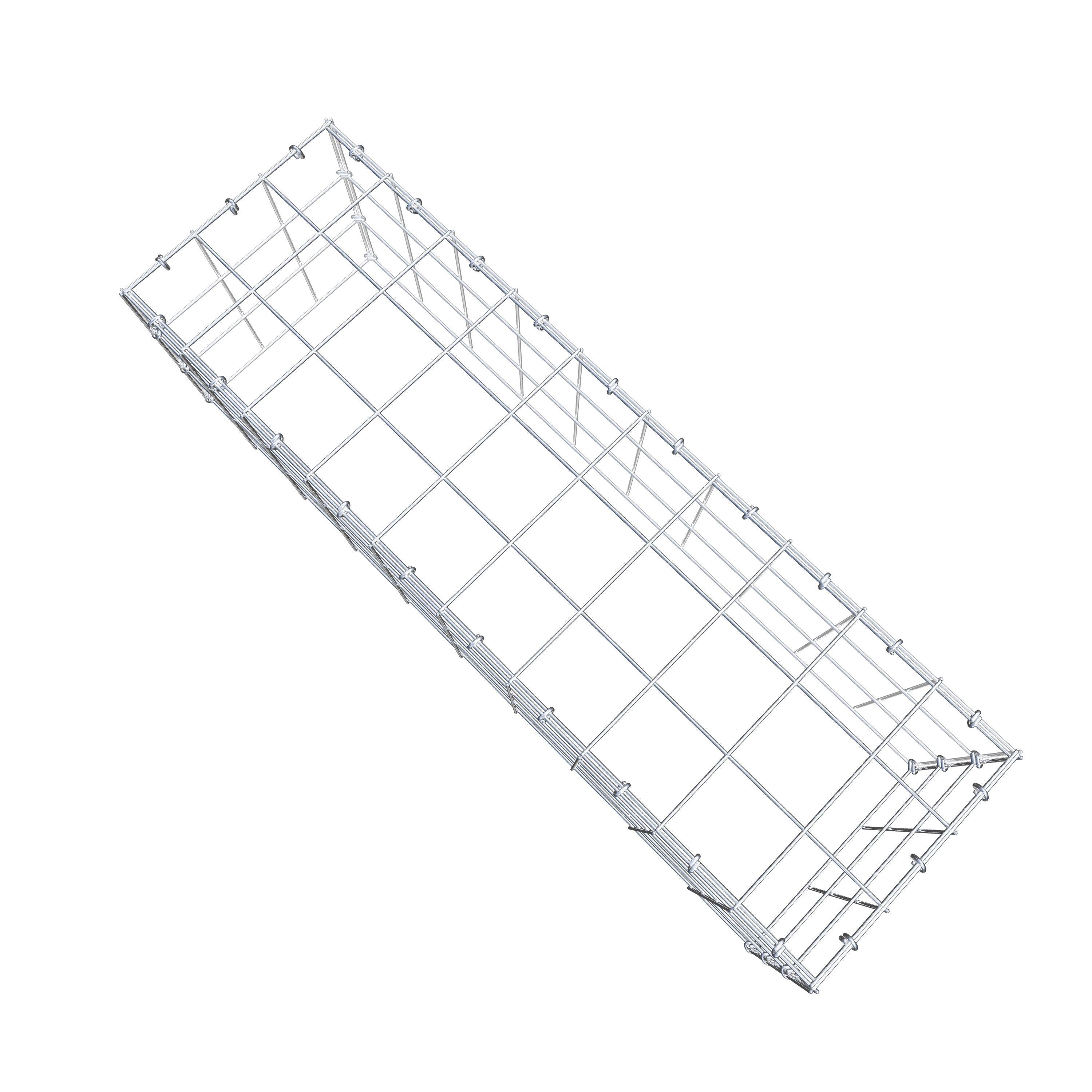 Monteret gabion type 3 100 cm x 30 cm x 30 cm (L x H x D), maskestørrelse 10 cm x 10 cm, C-ring