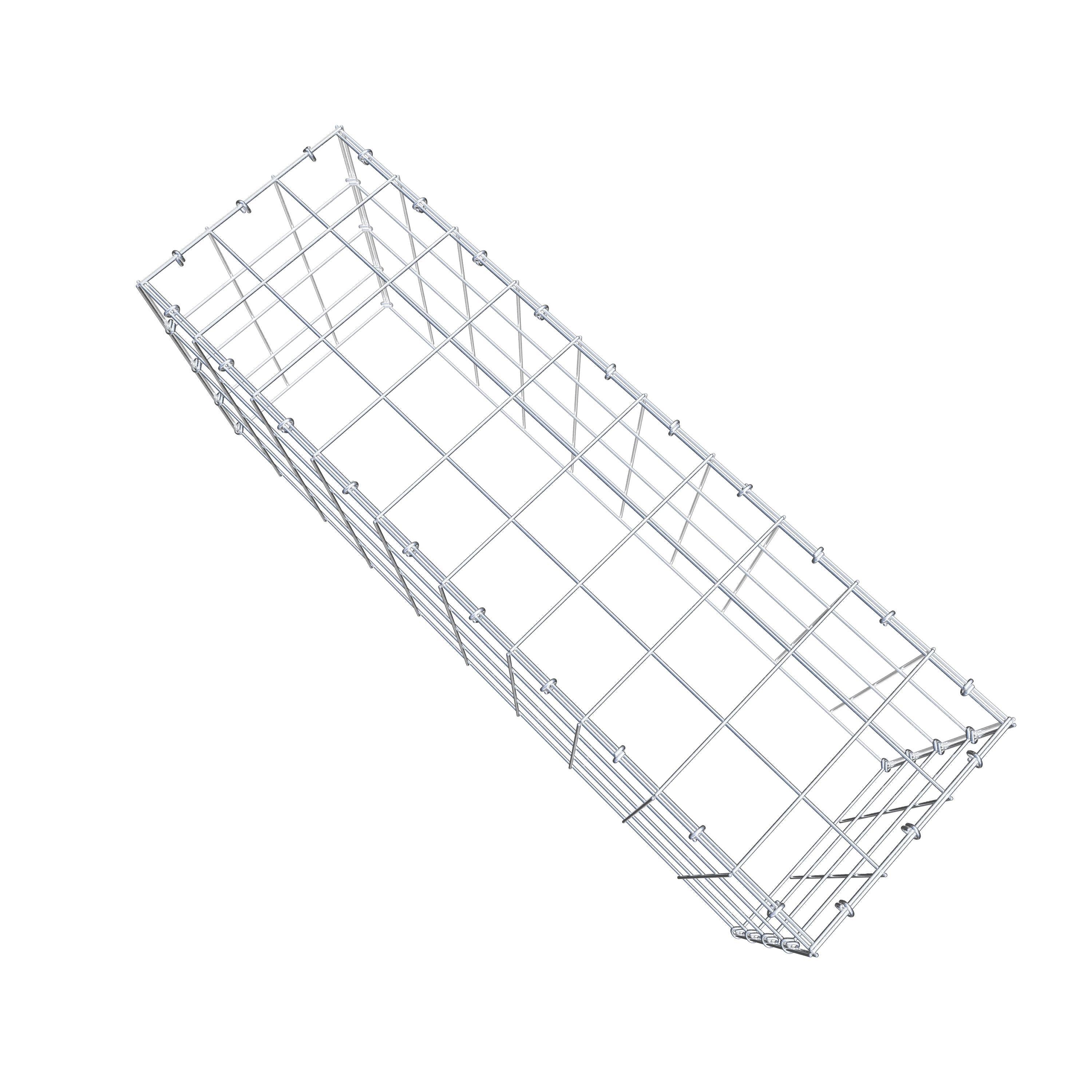 Mounted gabion type 3 100 cm x 40 cm x 30 cm (L x H x D), mesh size 10 cm x 10 cm, C-ring