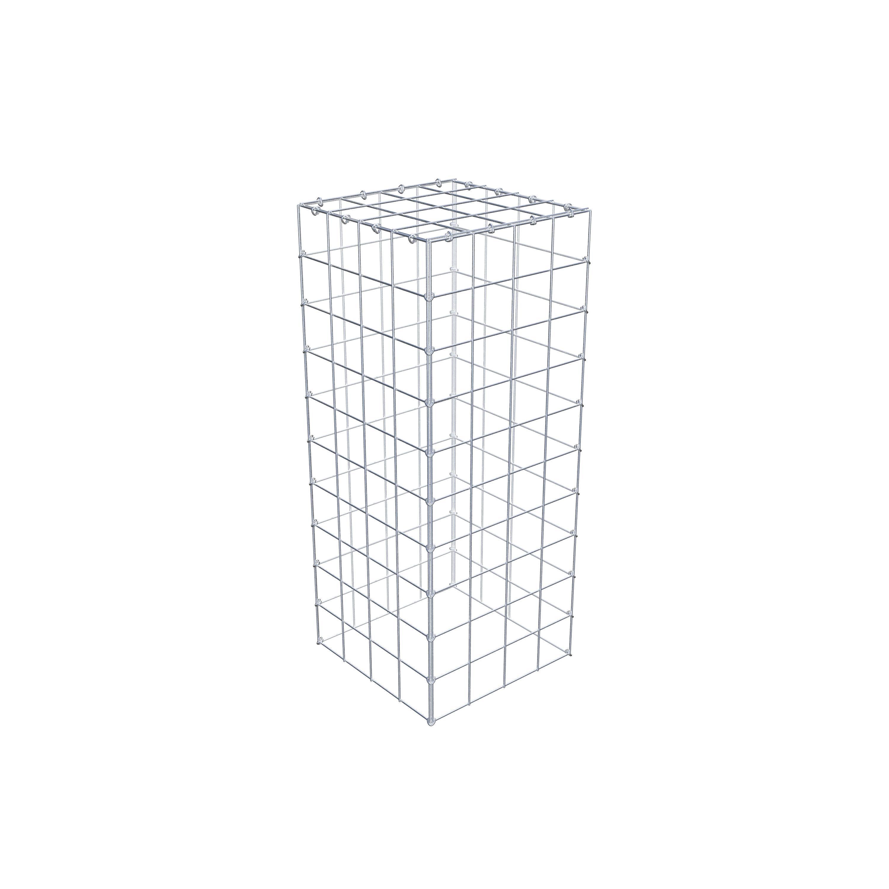 Mounted gabion type 3 100 cm x 40 cm x 40 cm (L x H x D), mesh size 10 cm x 10 cm, C-ring