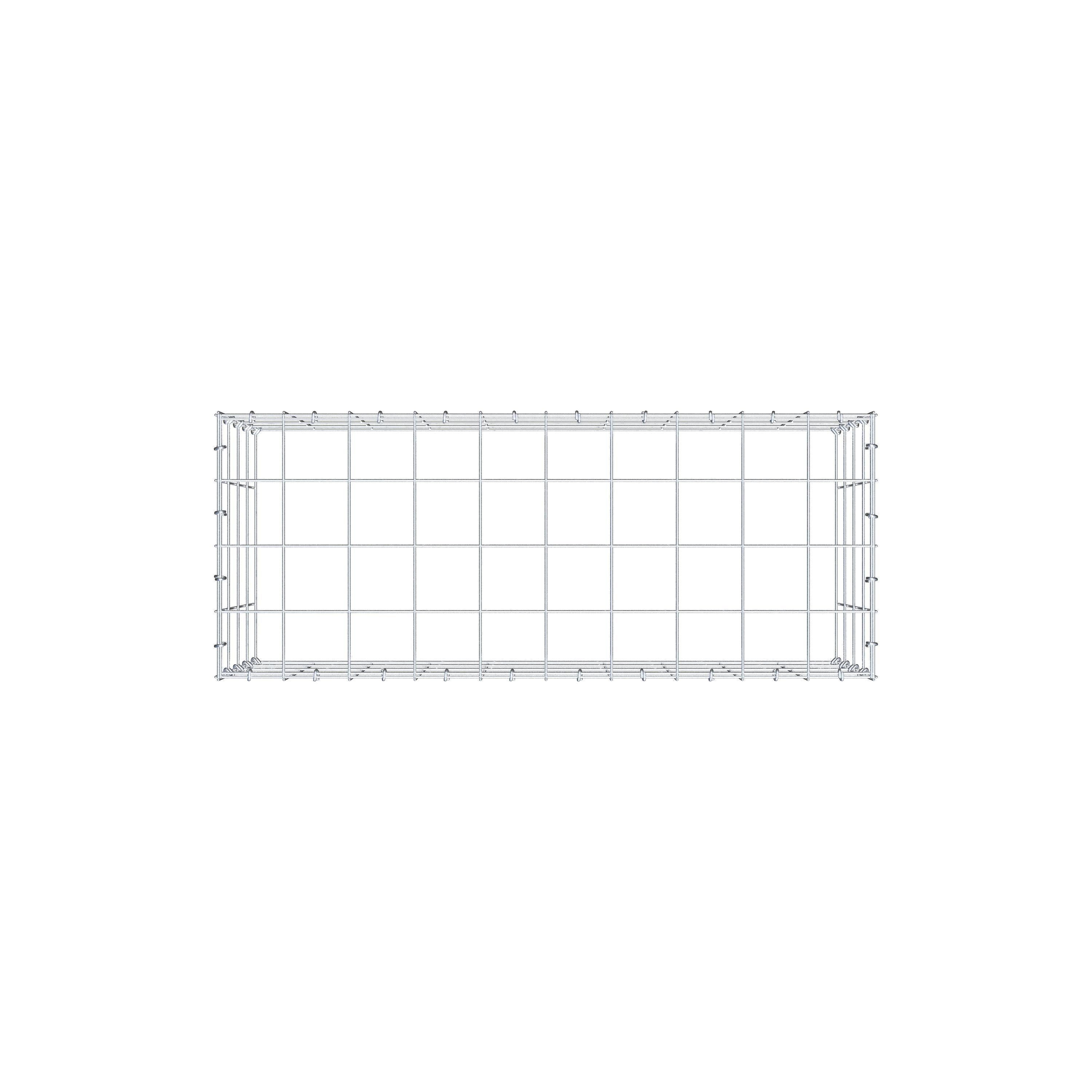 Anbaugabione Typ 3 100 cm x 40 cm x 40 cm (L x H x T), Maschenweite 10 cm x 10 cm, C-Ring