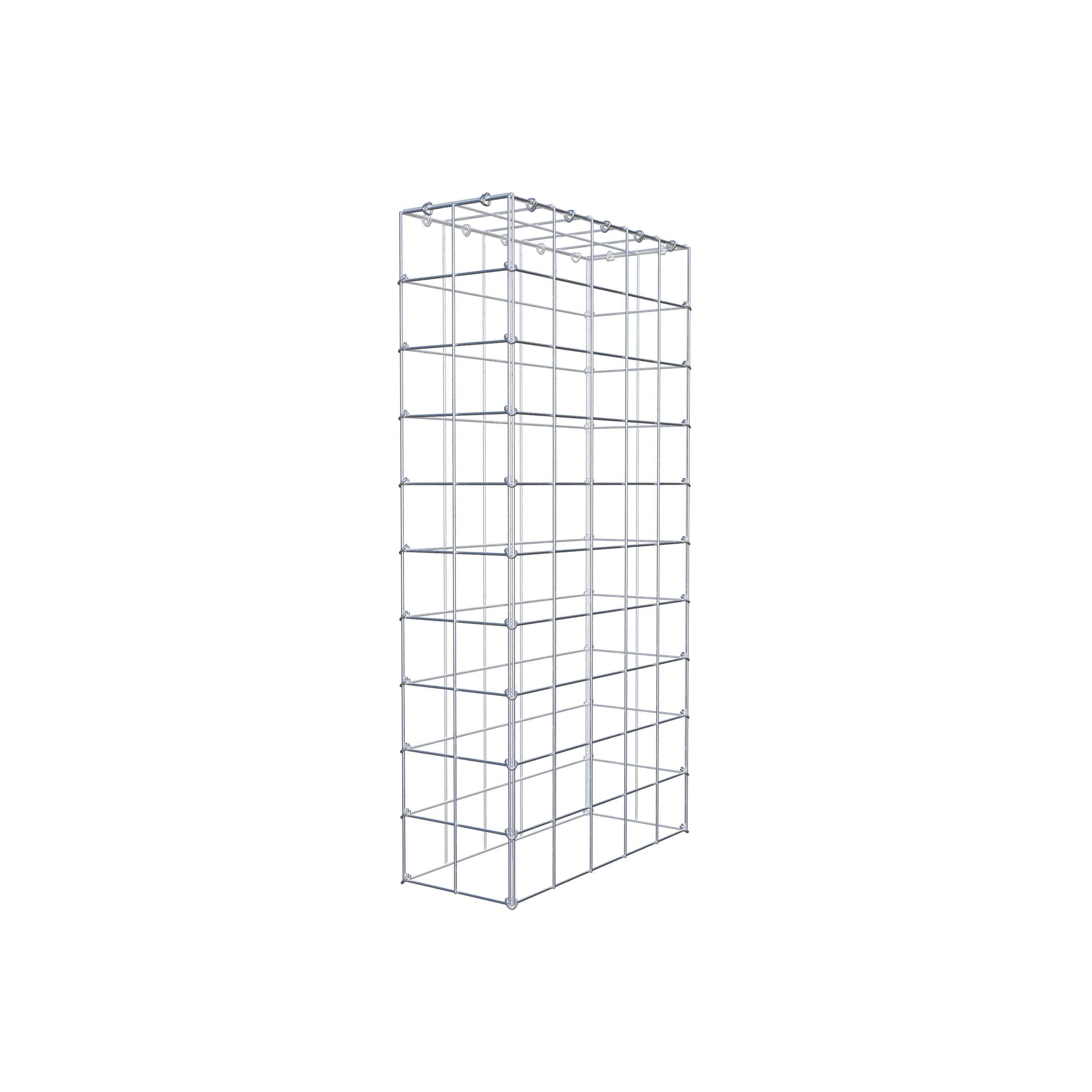 Mounted gabion type 3 100 cm x 50 cm x 20 cm (L x H x D), mesh size 10 cm x 10 cm, C-ring