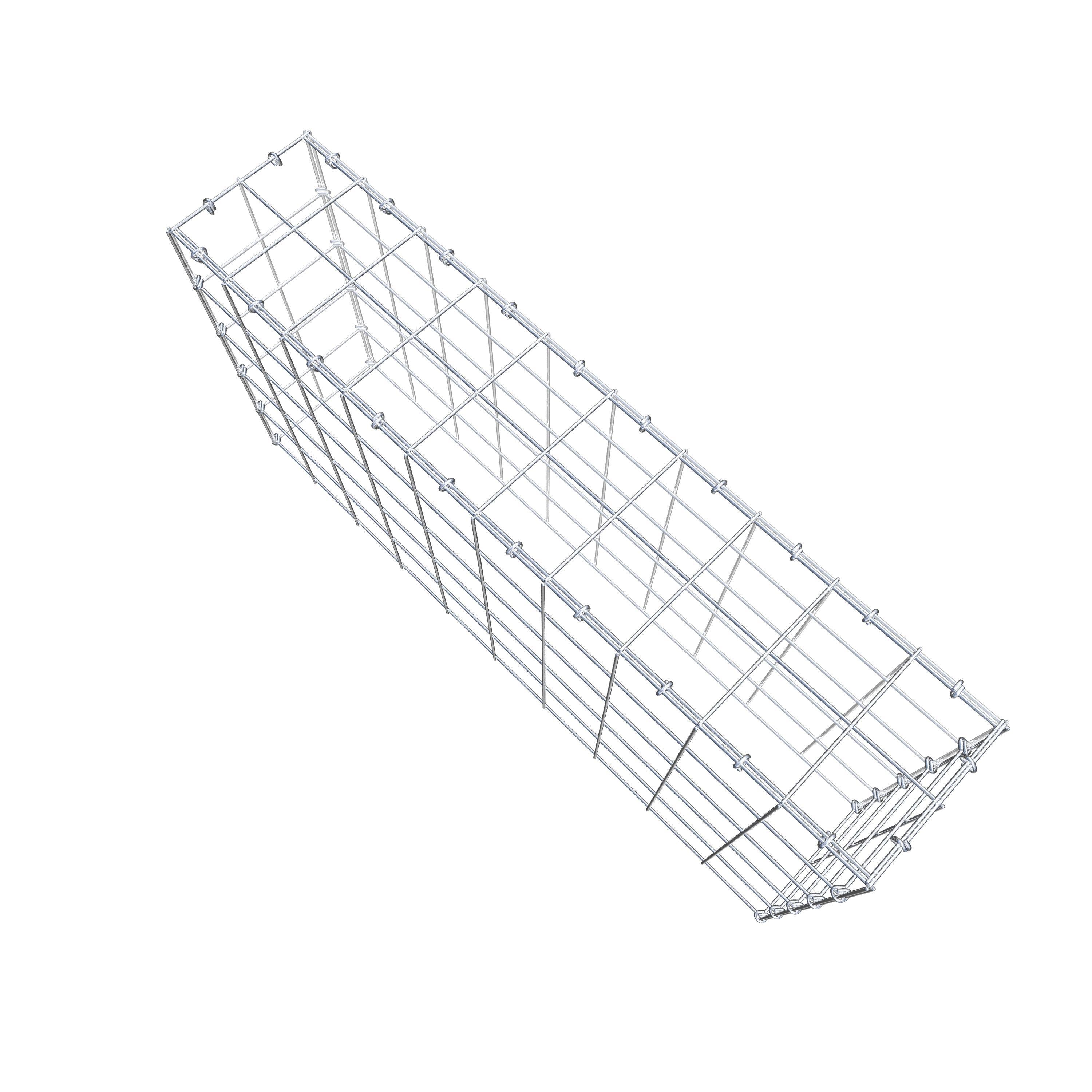 Monteret gabion type 3 100 cm x 50 cm x 20 cm (L x H x D), maskestørrelse 10 cm x 10 cm, C-ring